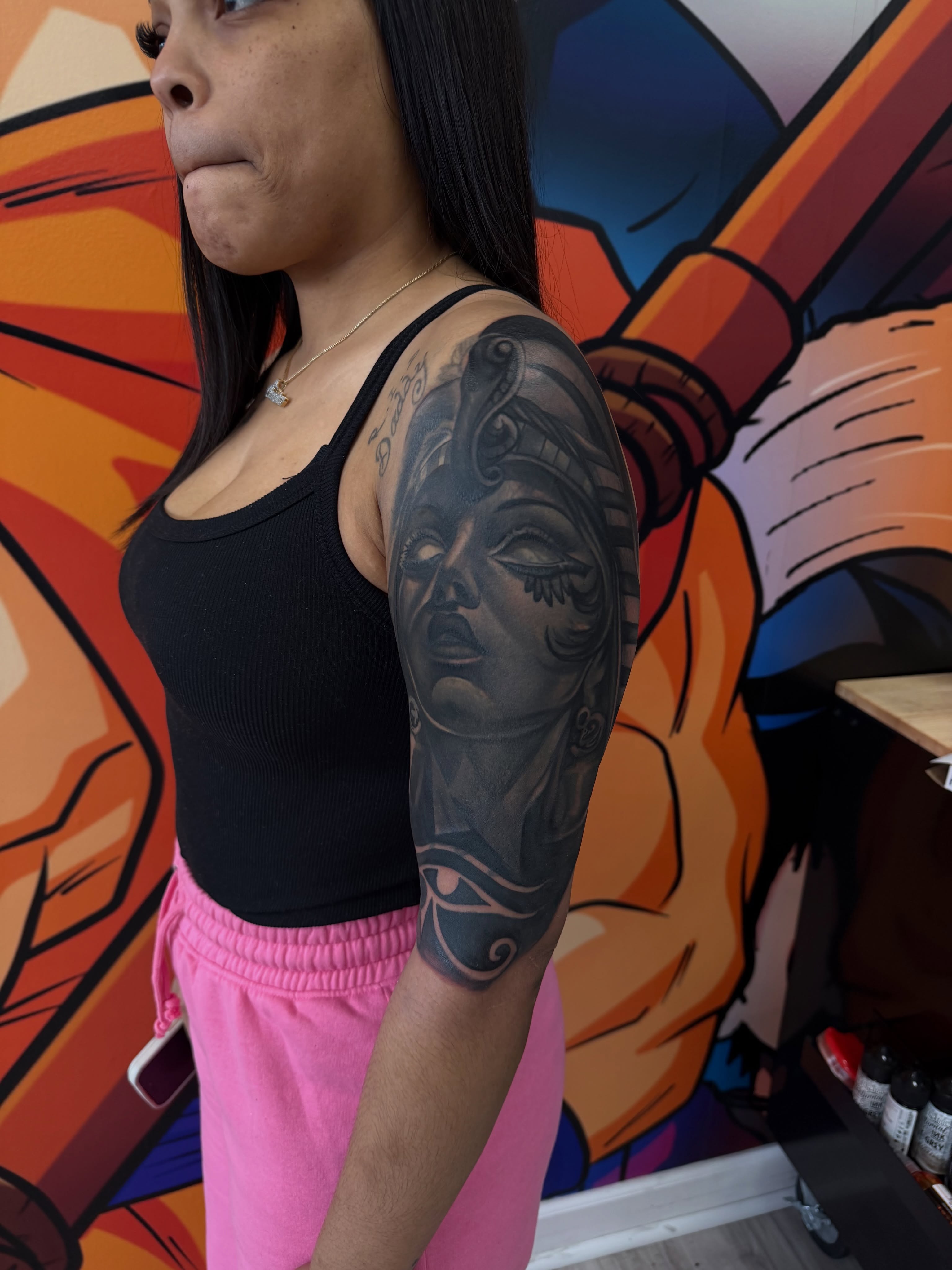 Tattoo by @3mtatts — black_and_grey, realism
