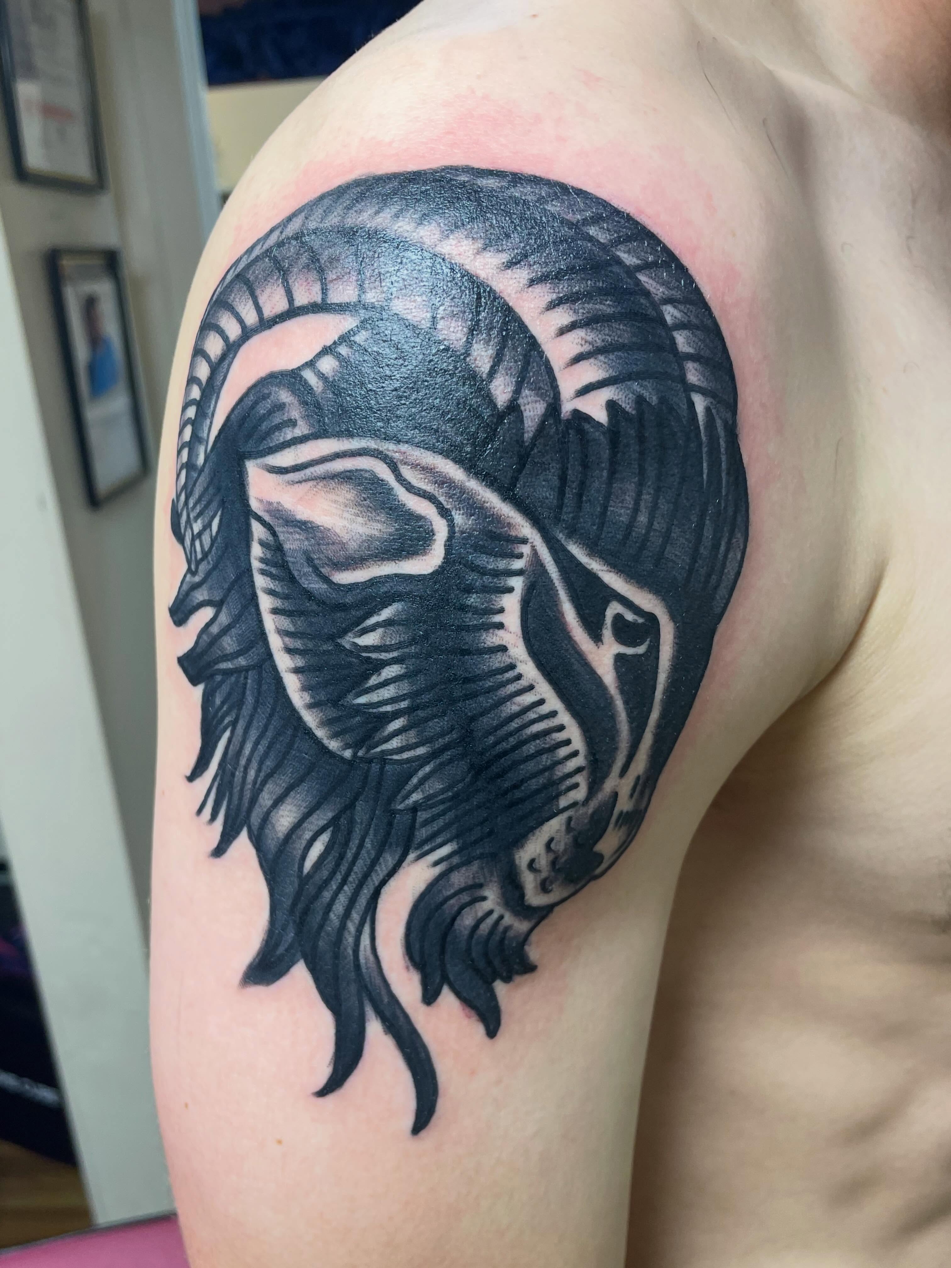 Tattoo by @alexbtatz — black_and_grey