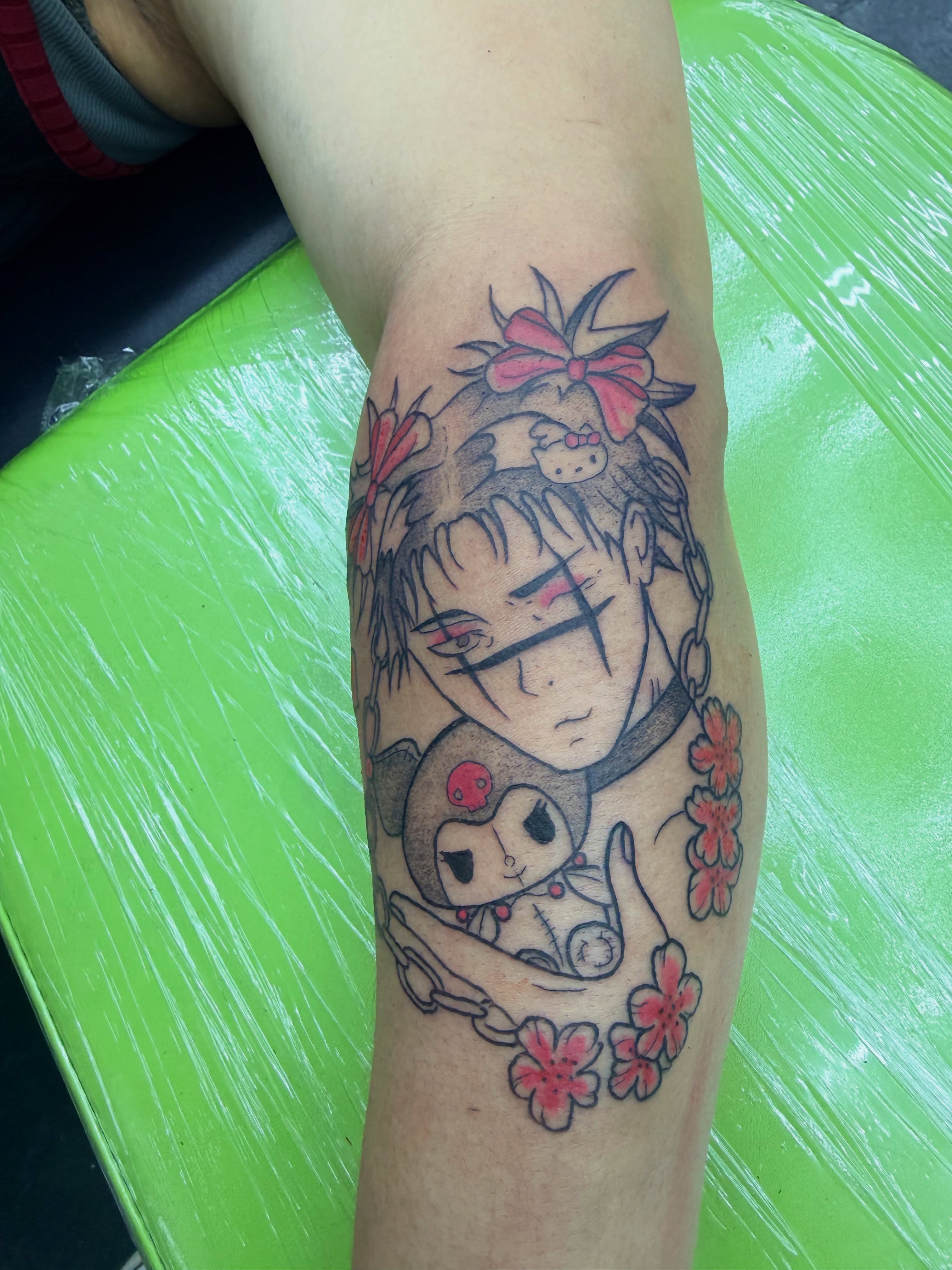 Tattoo by @toots_tattoos β anime, dotwork