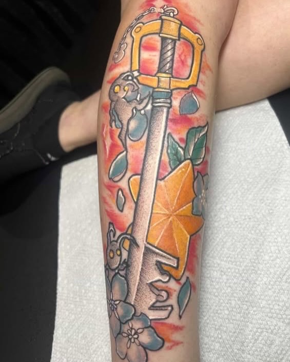 Tattoo by @yobeazytattoos — dotwork, watercolor