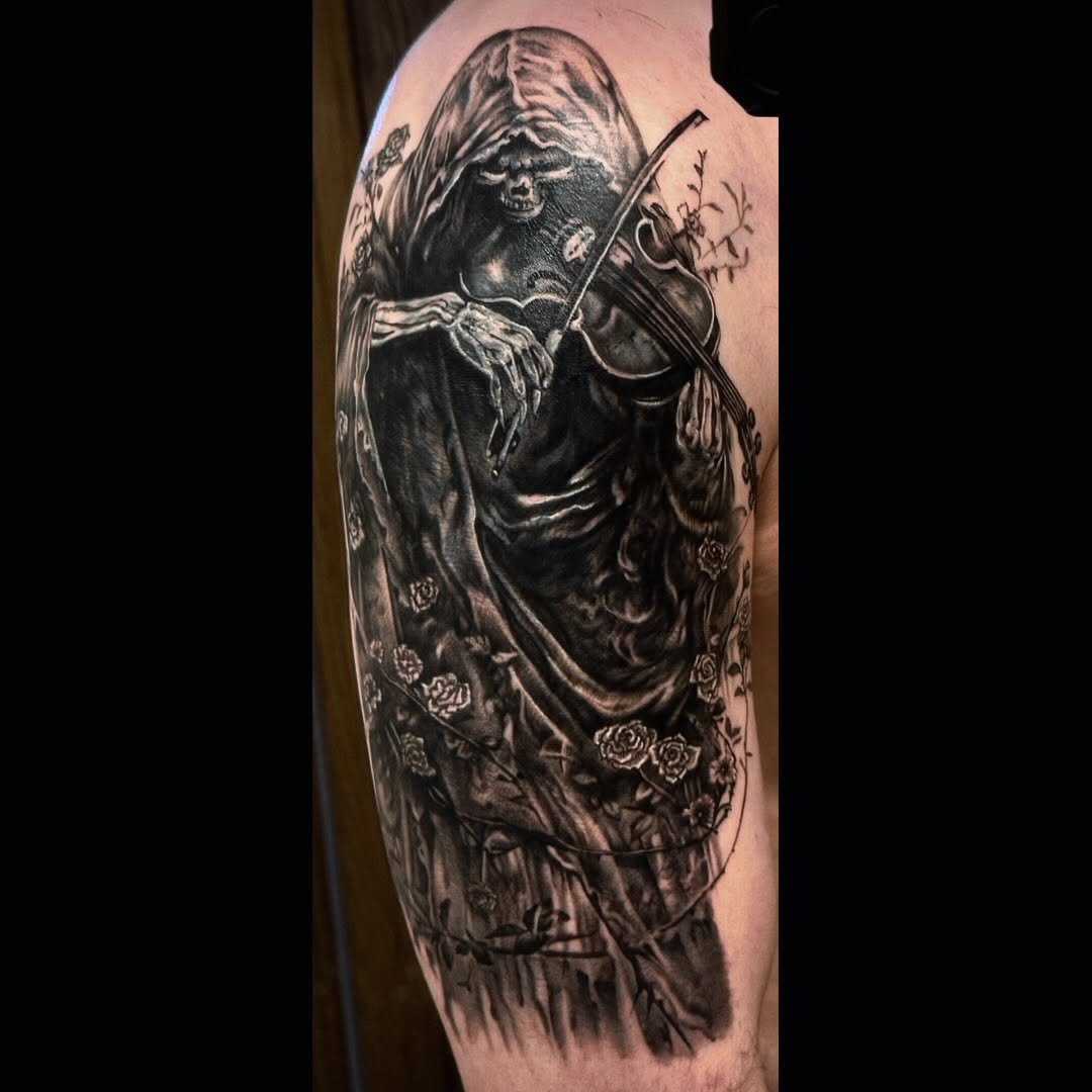 Tattoo by @jaz.ravenink — realism, dark_realism