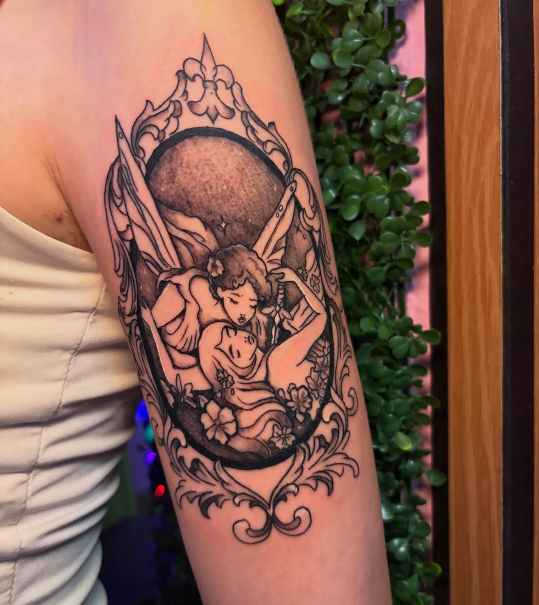 Tattoo by @cats_and_tattoos โ black_and_grey, ornamental
