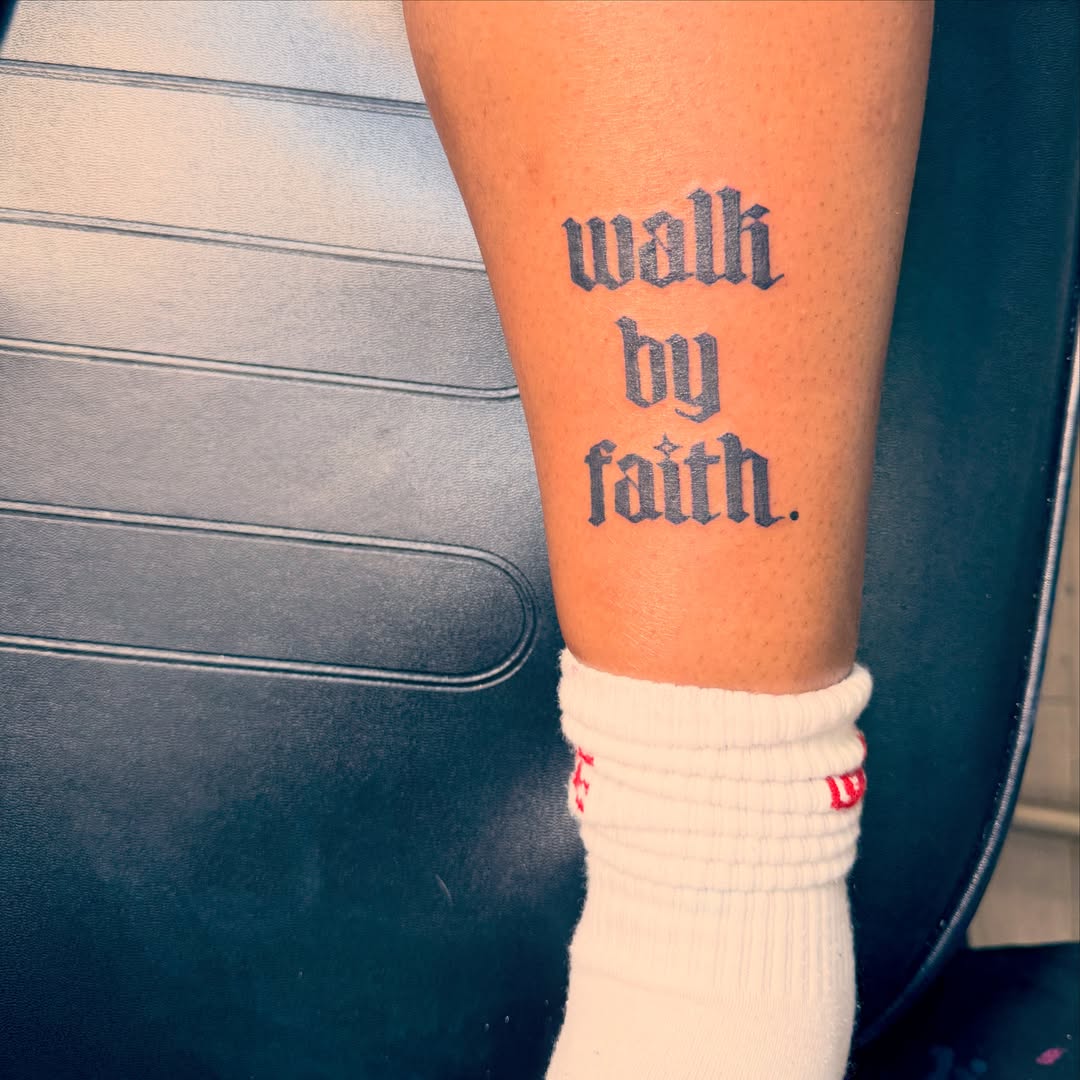 Tattoo by @tattedby_nat — lettering_script