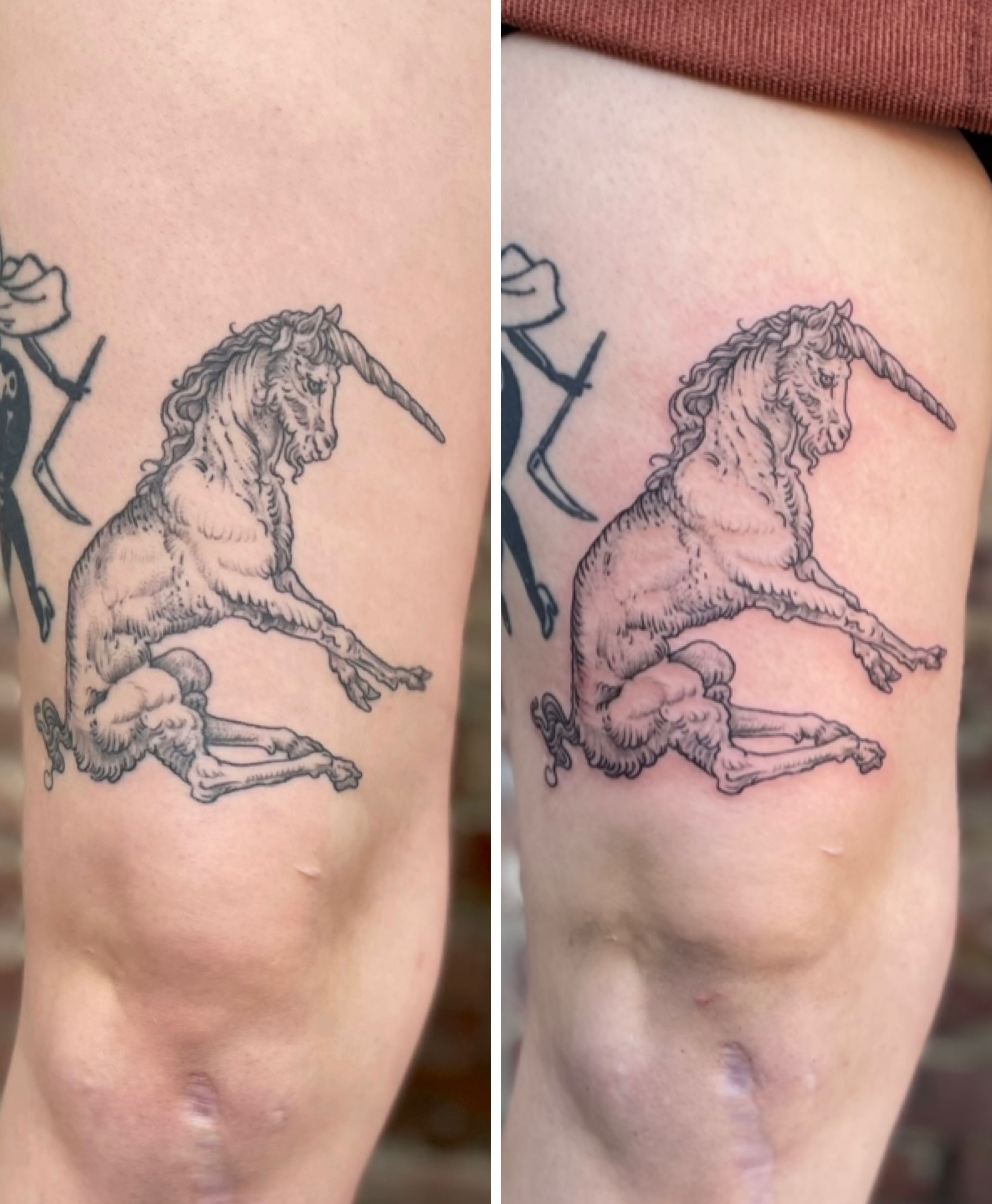Tattoo by @ponycarttattoo — black_and_grey