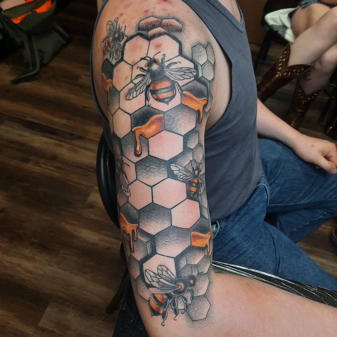 Tattoo by @k8carley_tattoos — realism, black_and_grey