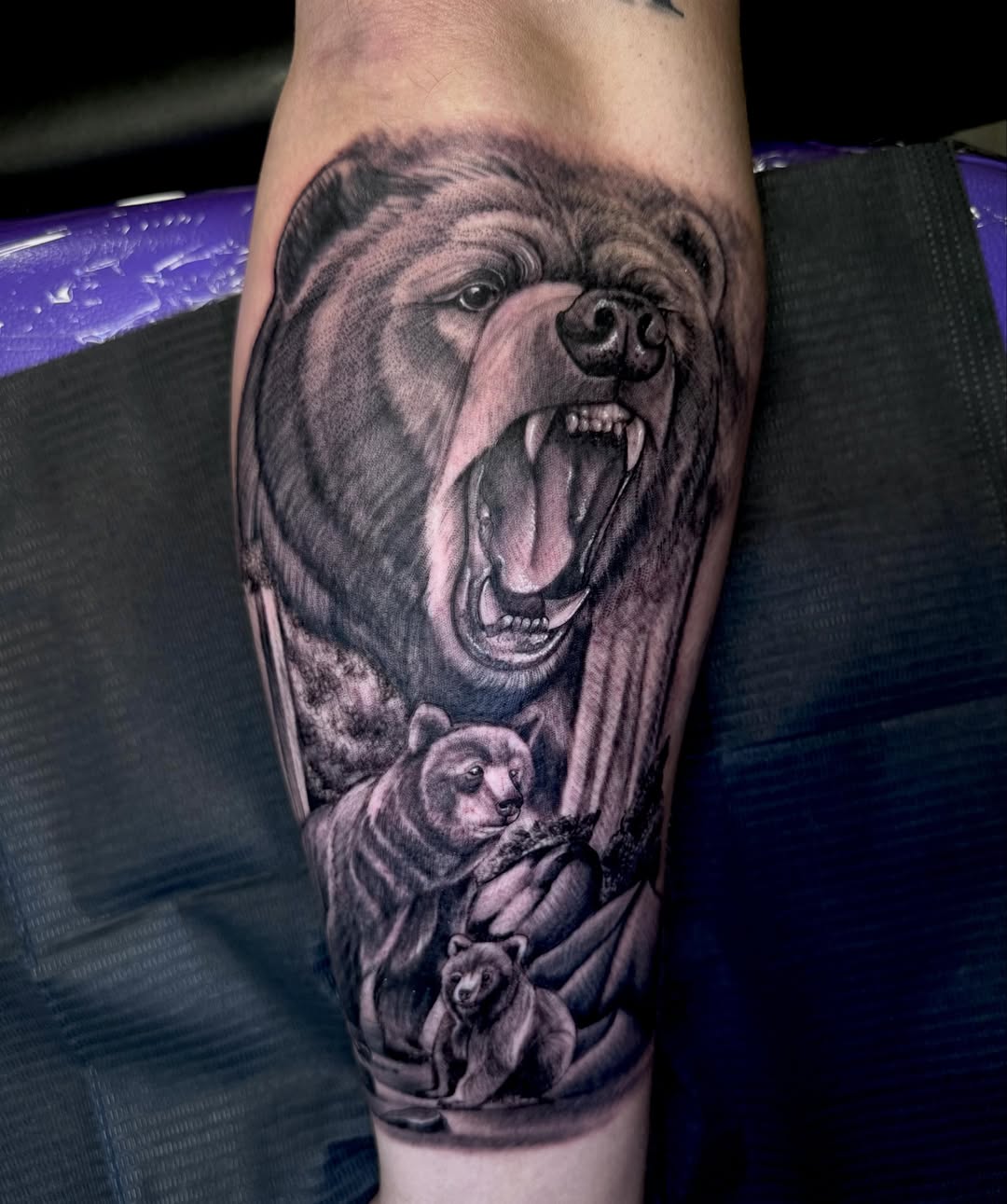 Tattoo by @justinxtattooer — realism, black_and_grey
