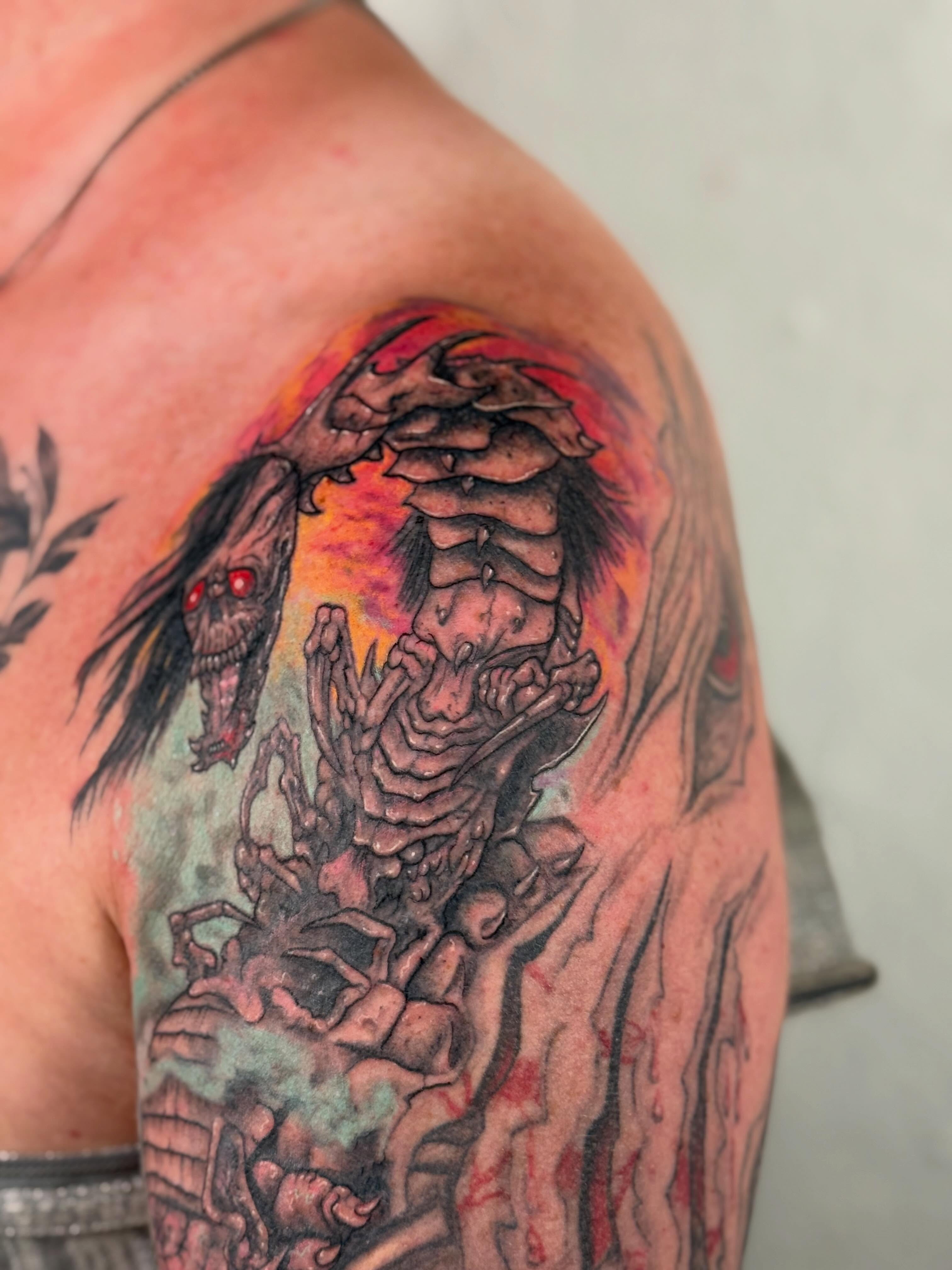 Tattoo by @rickyttattoo — dark_realism, surrealism