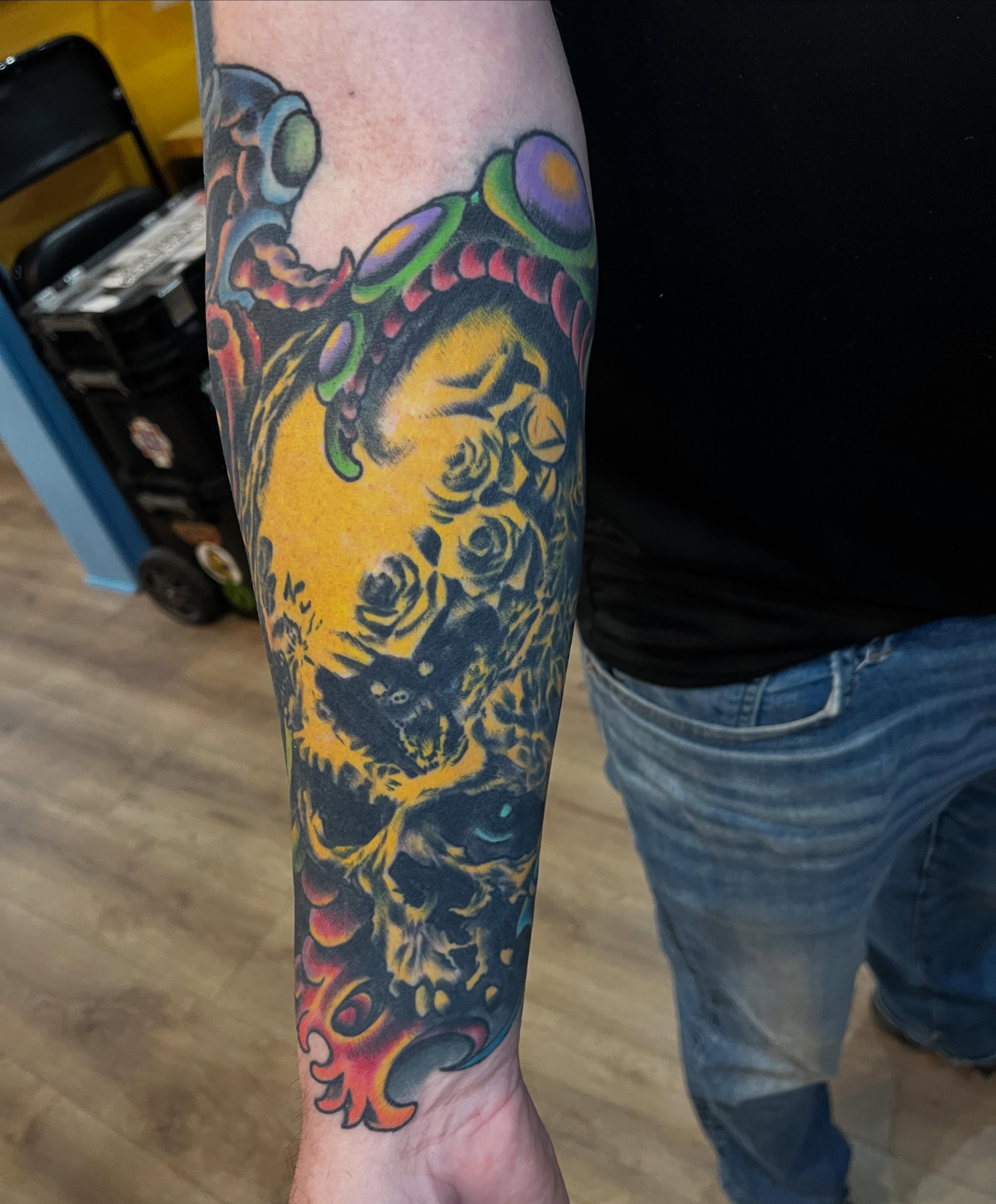 Tattoo by @jesse_fraser — new_school, surrealism