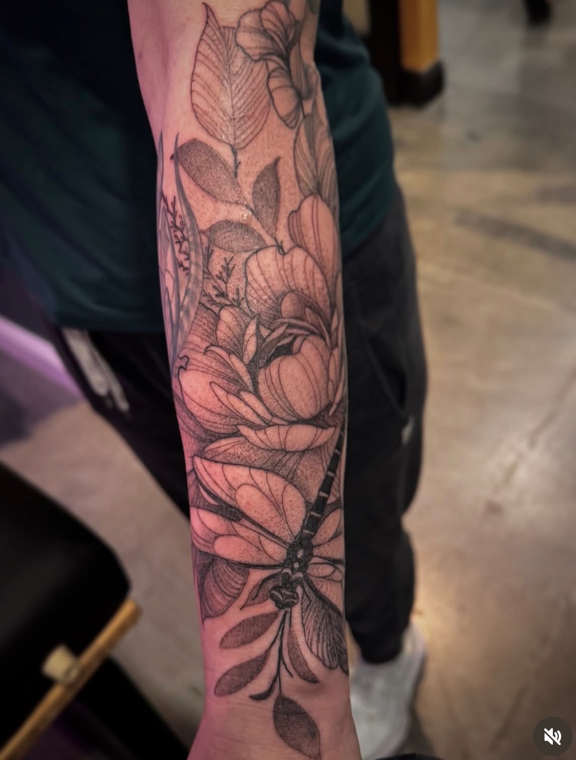 Tattoo by @adam.tattoos — dotwork, black_and_grey