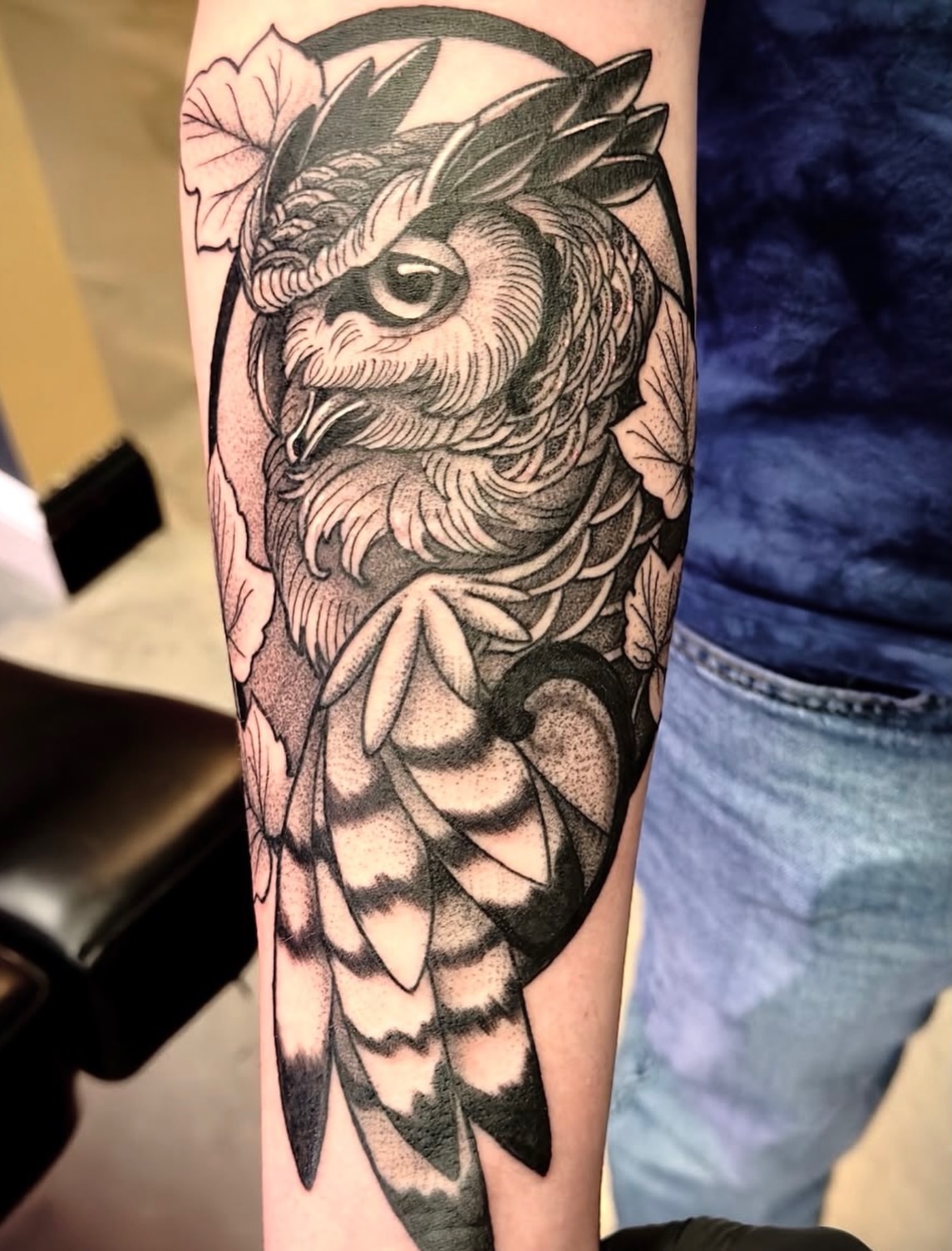 Tattoo by @adam.tattoos — black_and_grey, realism