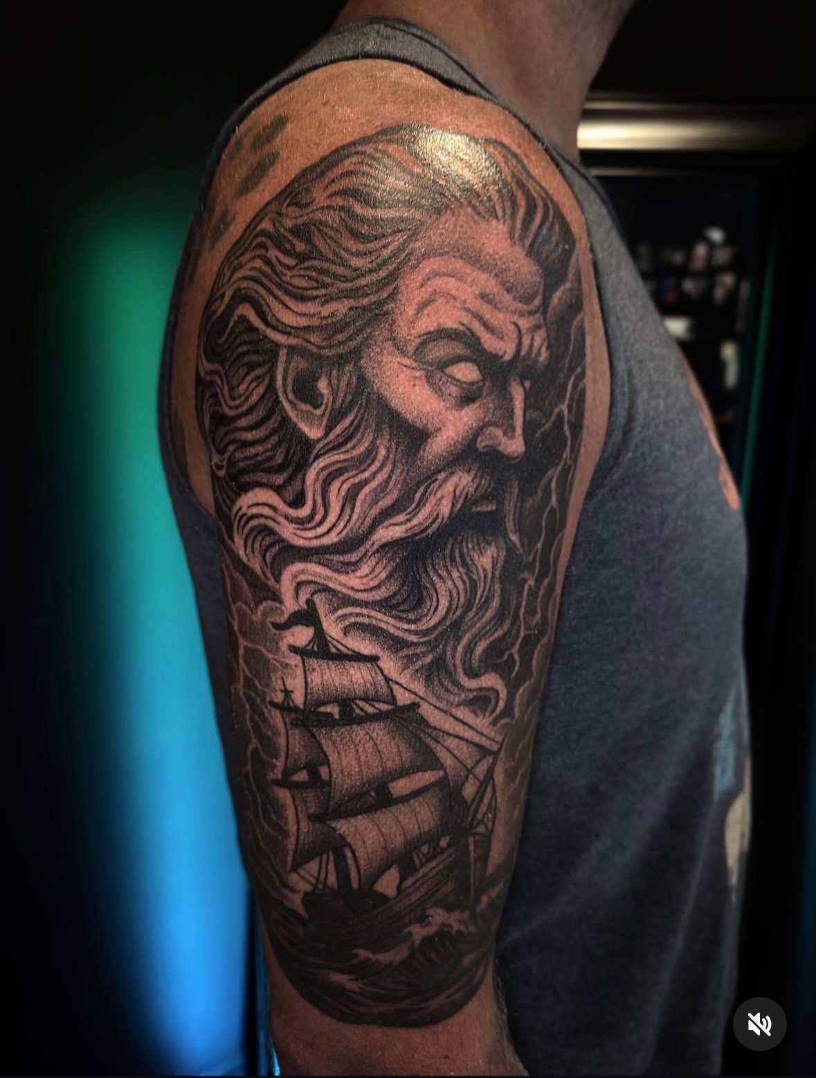Tattoo by @adam.tattoos — black_and_grey, realism