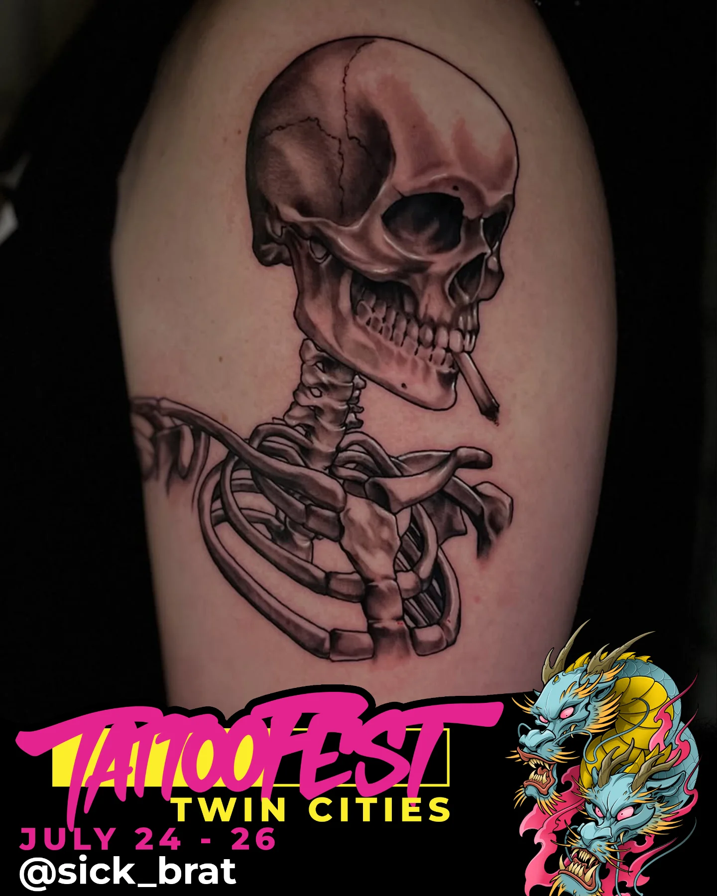 Tattoo by @sick_brat — realism, dark_realism