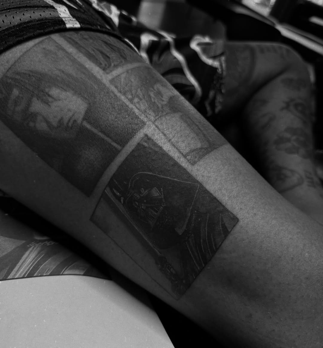 Darth vader black and grey tattoo on the forearm by sierra 💌⛓️