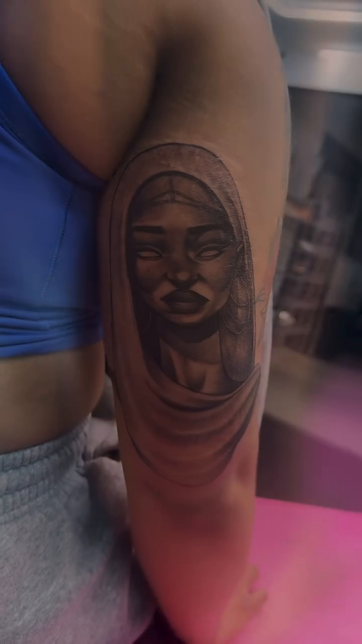 Tattoo by @bonefaceink — realism, black_and_grey