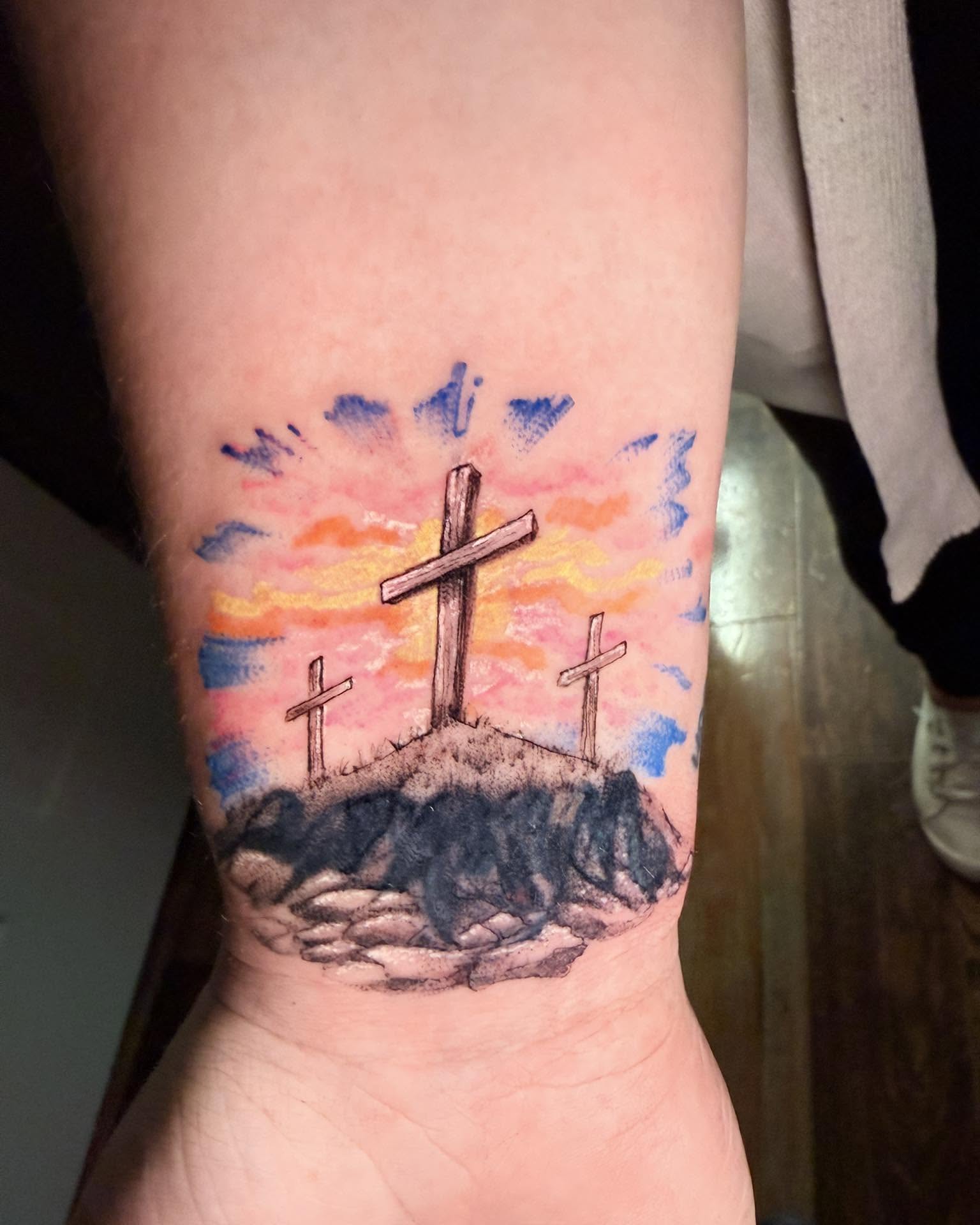 Tattoo by @zachosborn_official — watercolor
