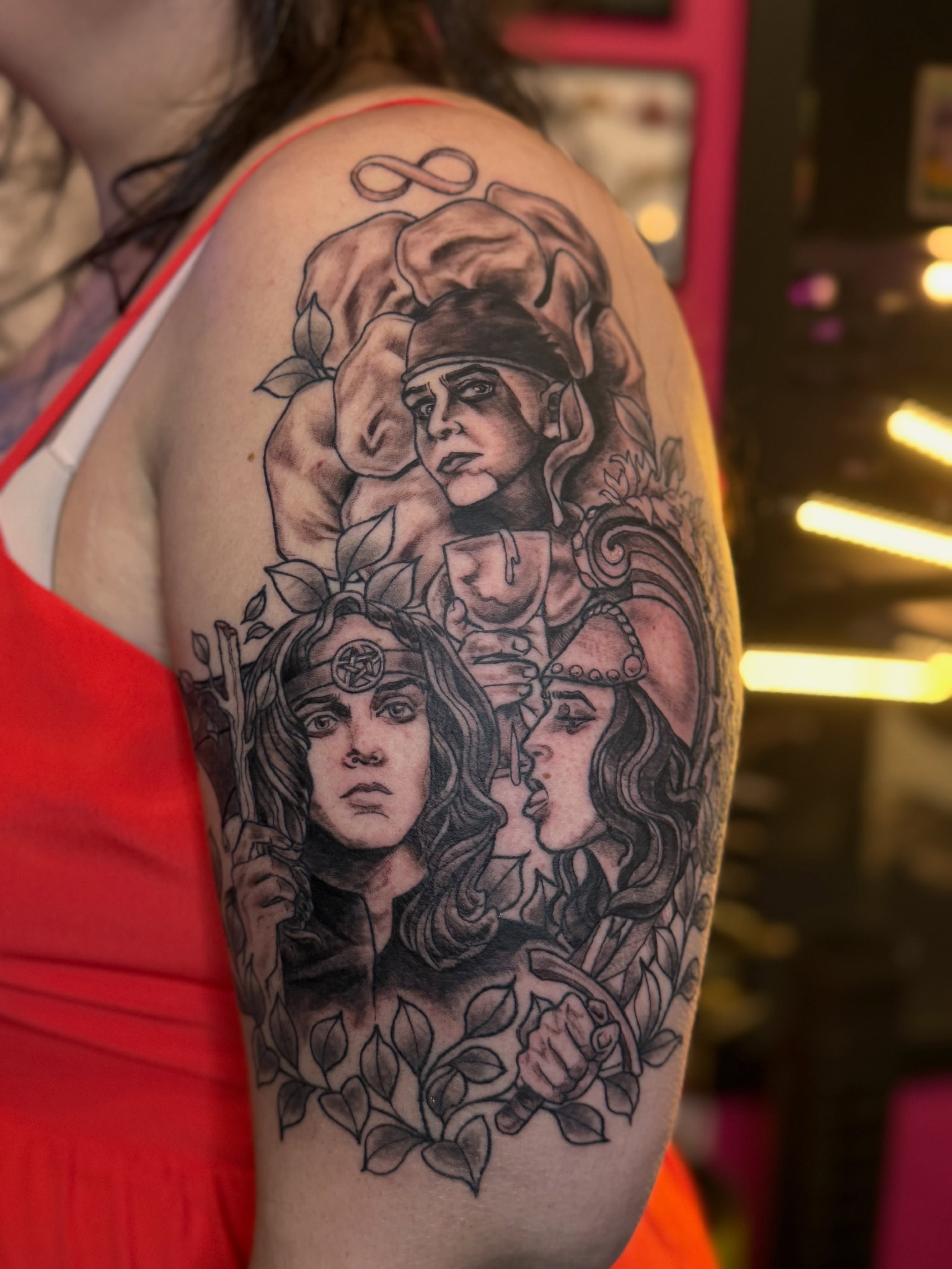 Tattoo by @lauraexleytattoo — black_and_grey, realism