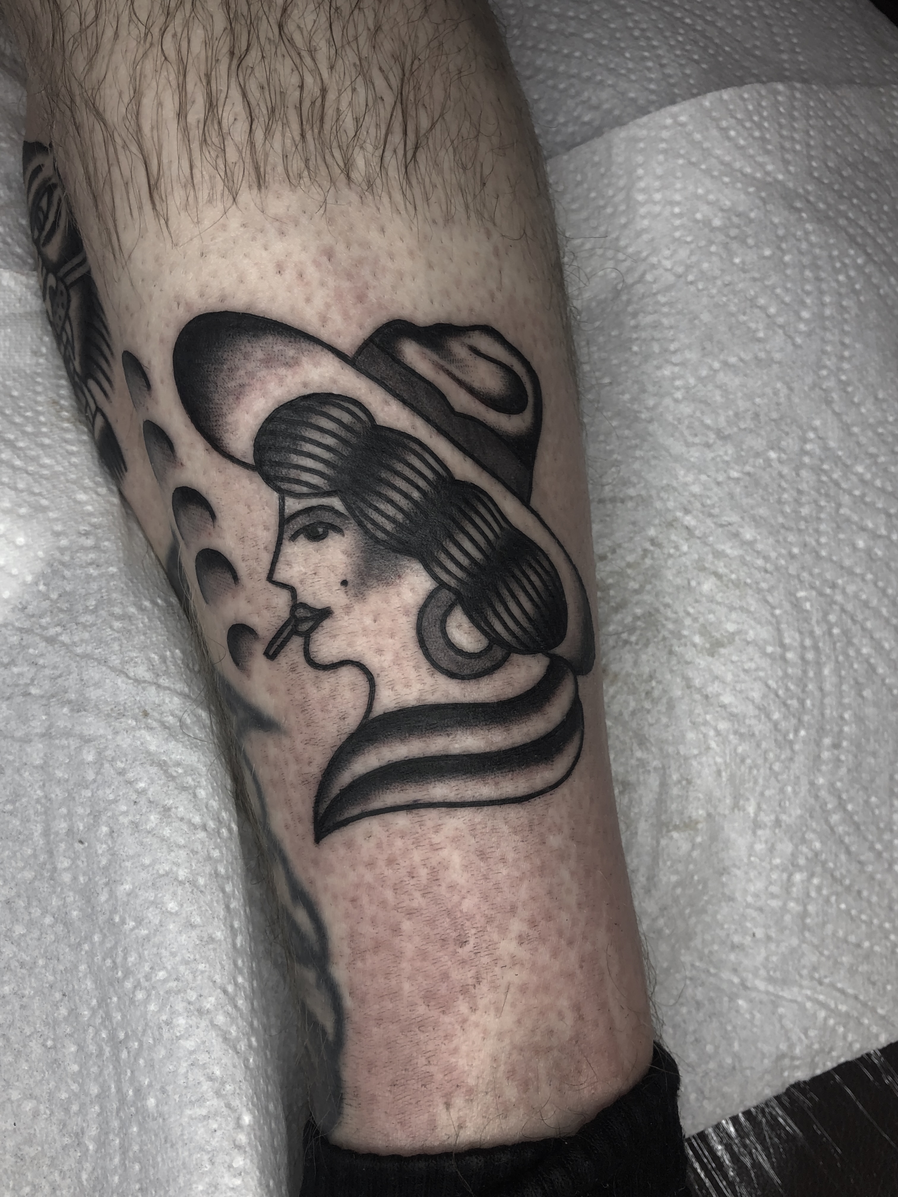 Tattoo by @ezzybones — black_and_grey