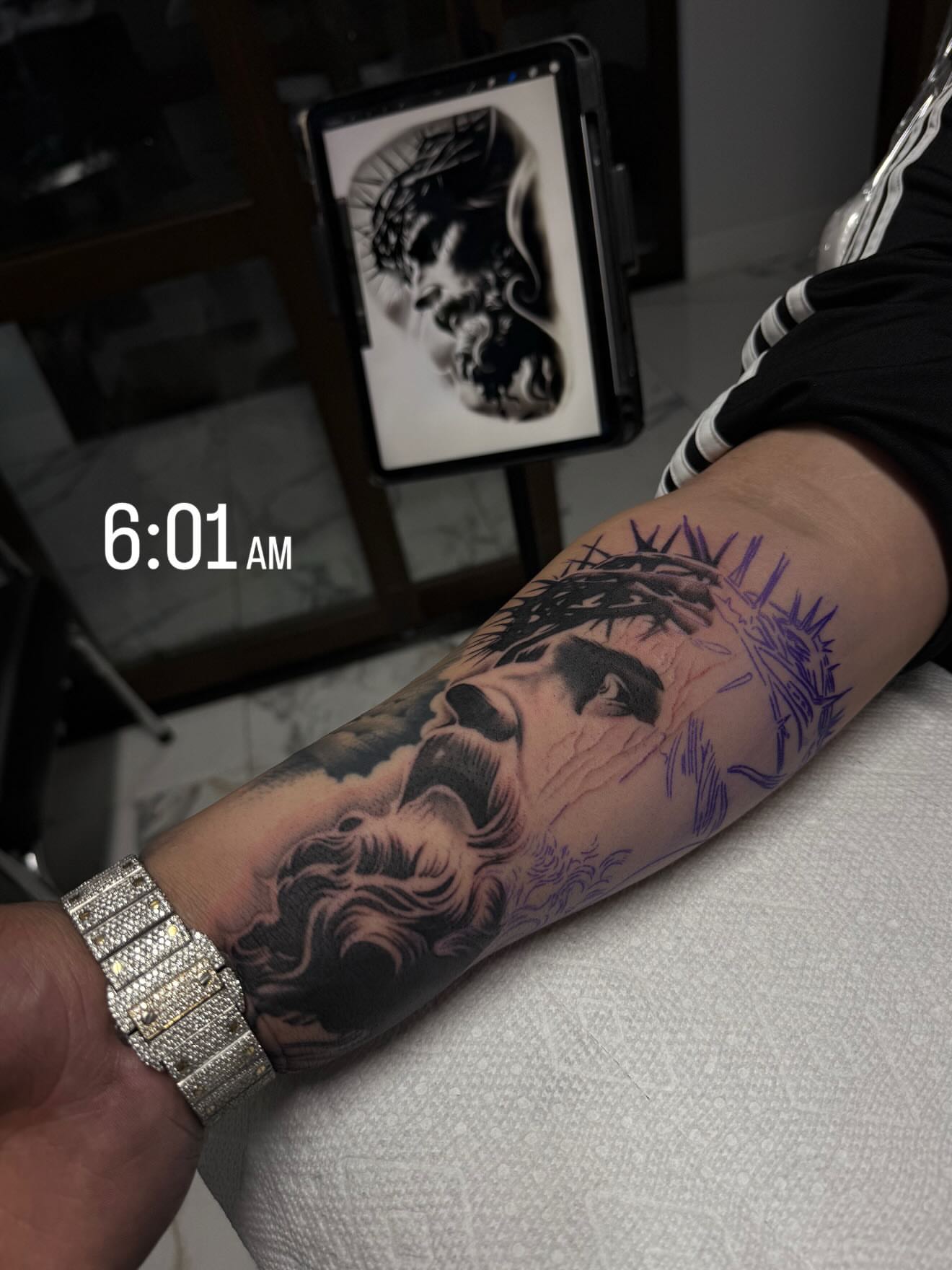 Tattoo by @santana_ink โ realism, dark_realism