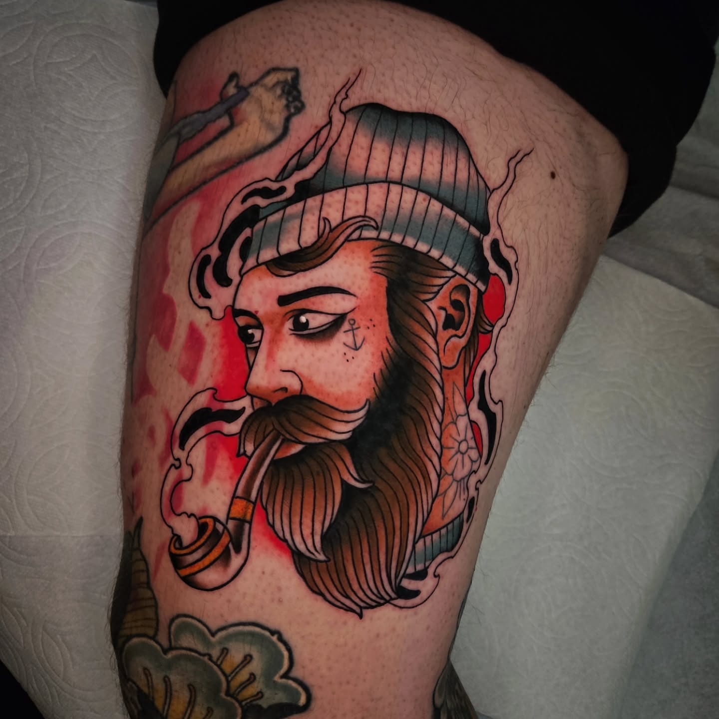 Tattoo by @deeenster — american_traditional, dotwork
