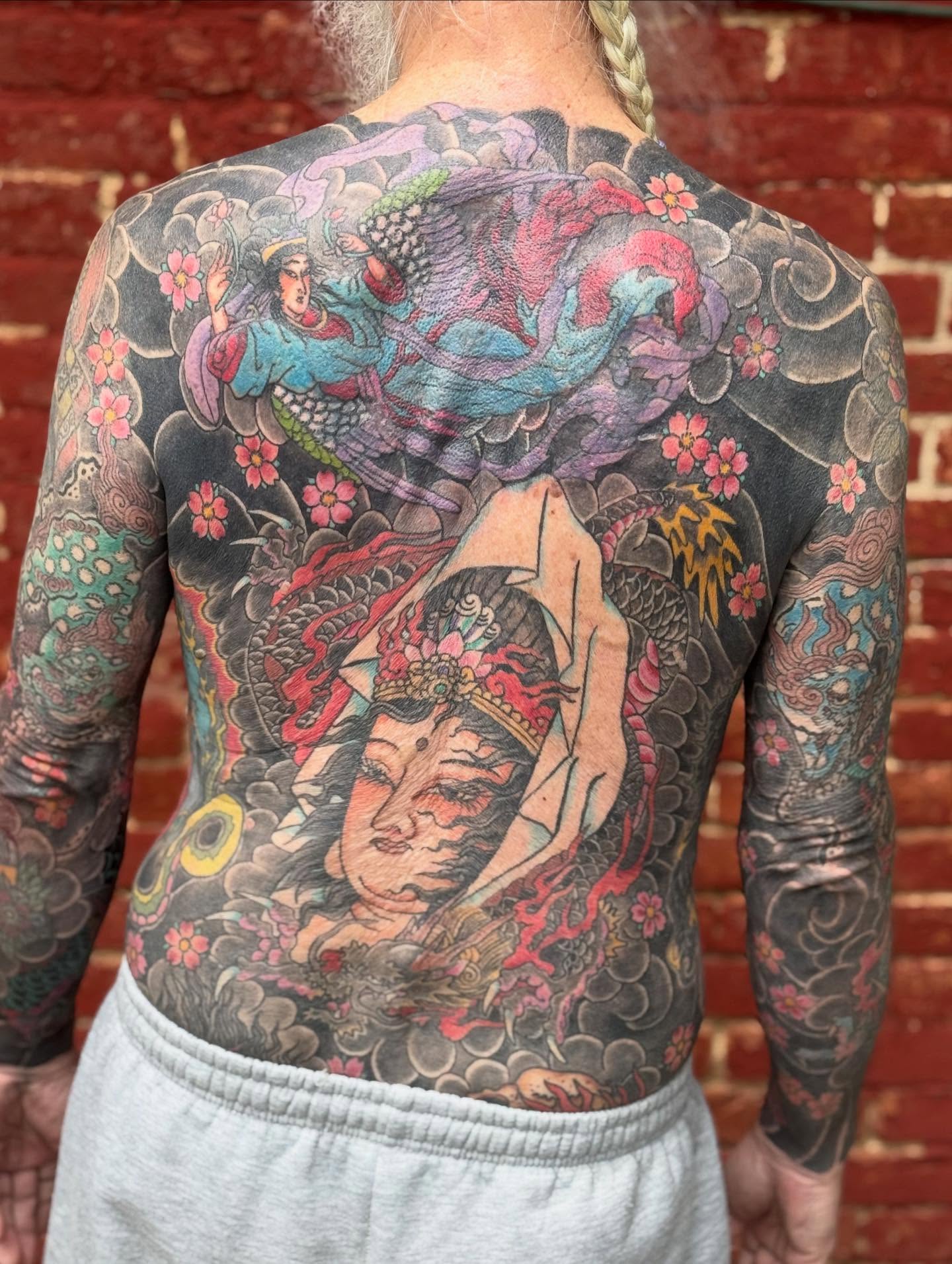Tattoo by @joshftwtattoo — japanese_irezumi, dotwork