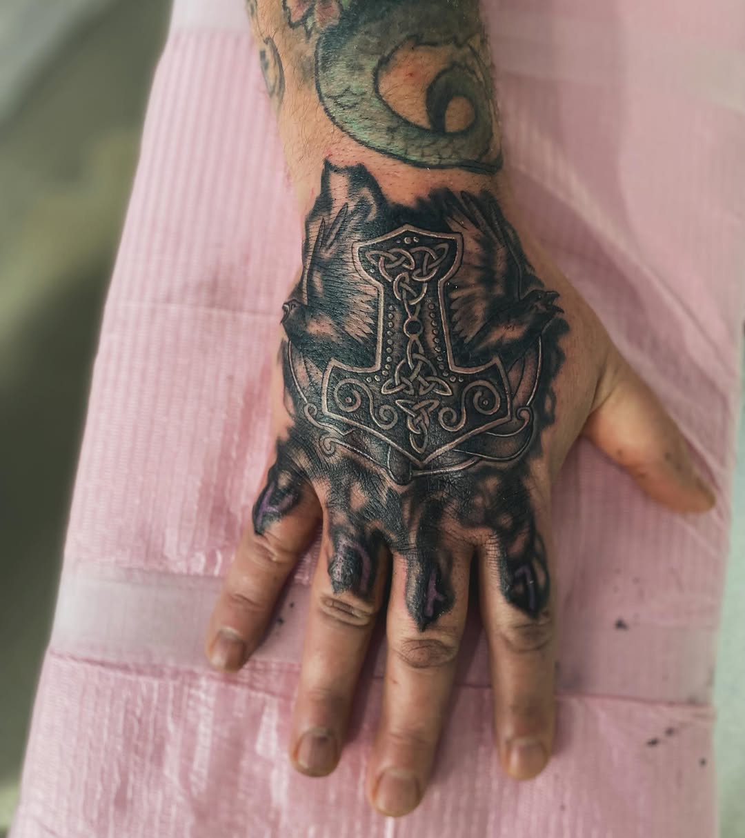 Tattoo by @wariospeedwagon — black_and_grey
