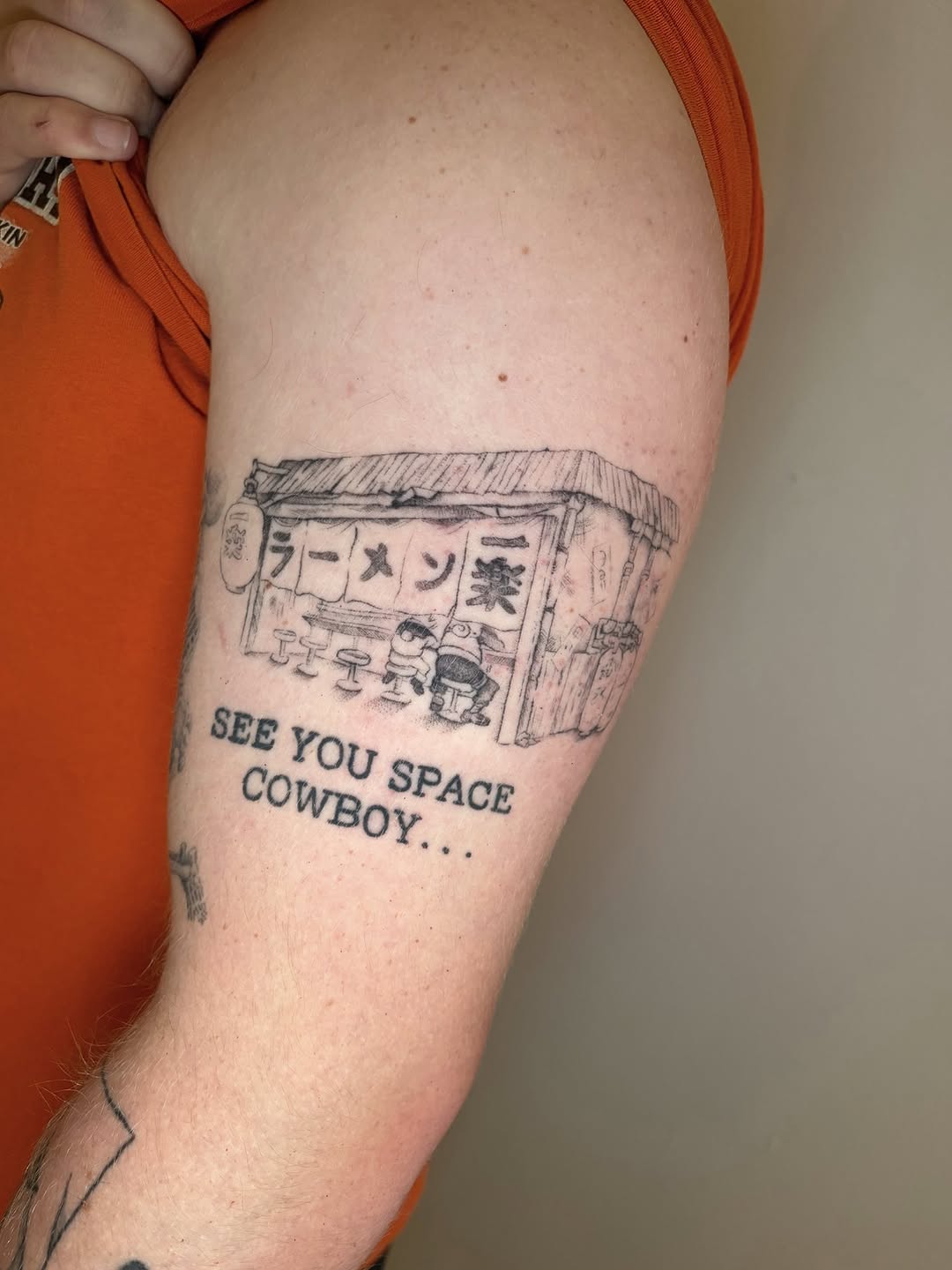 Tattoo by @tattoosbylynx โ illustrative, lettering_script