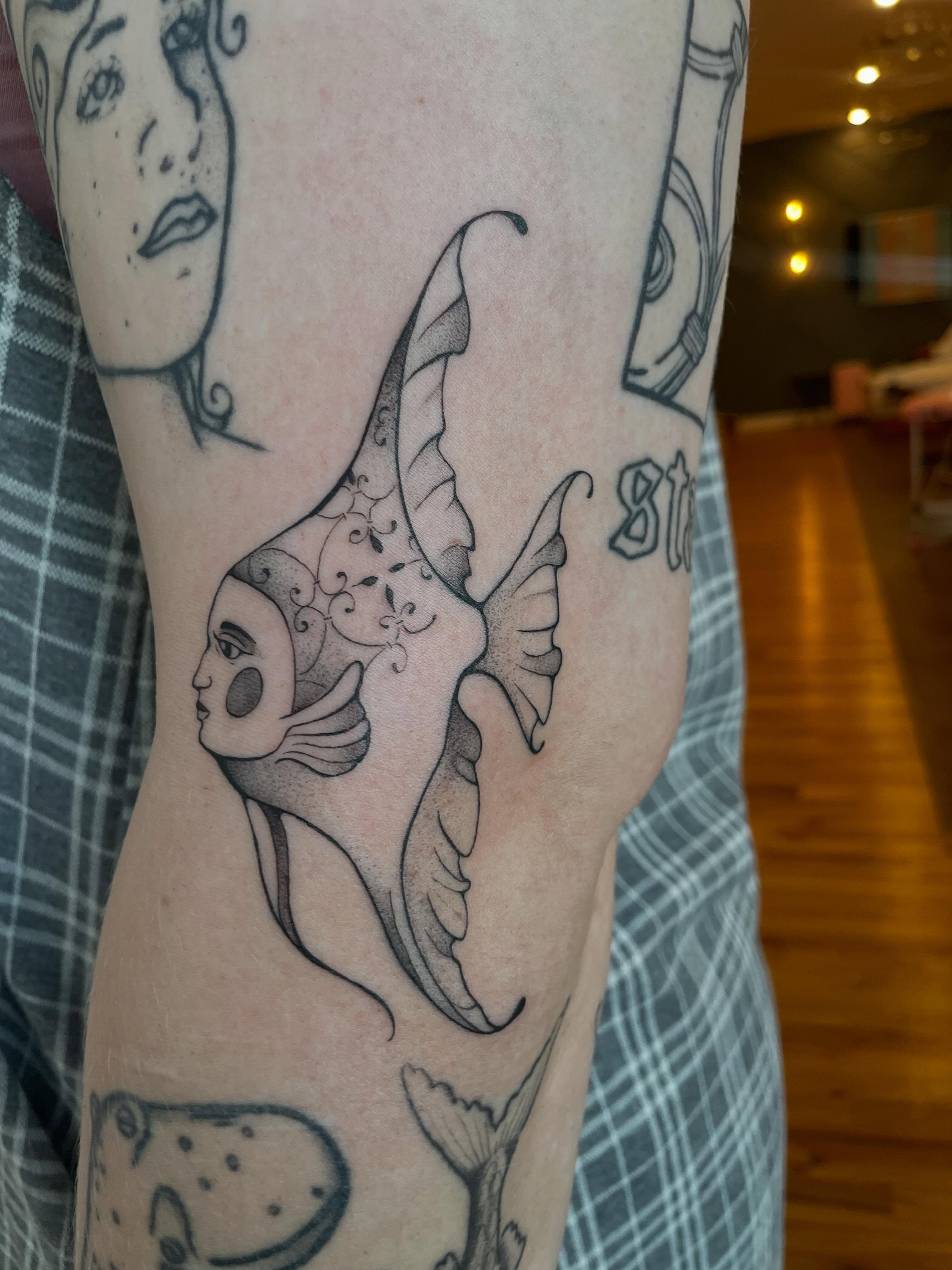 Tattoo by @ghostlypokes — black_and_grey