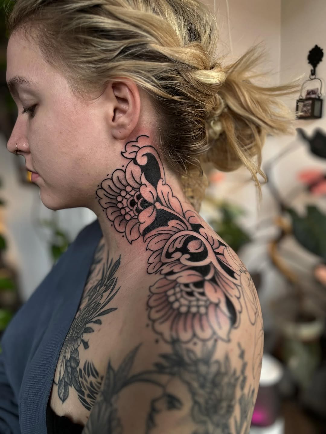 Tattoo by @lizkarntattoo — ornamental, blackwork