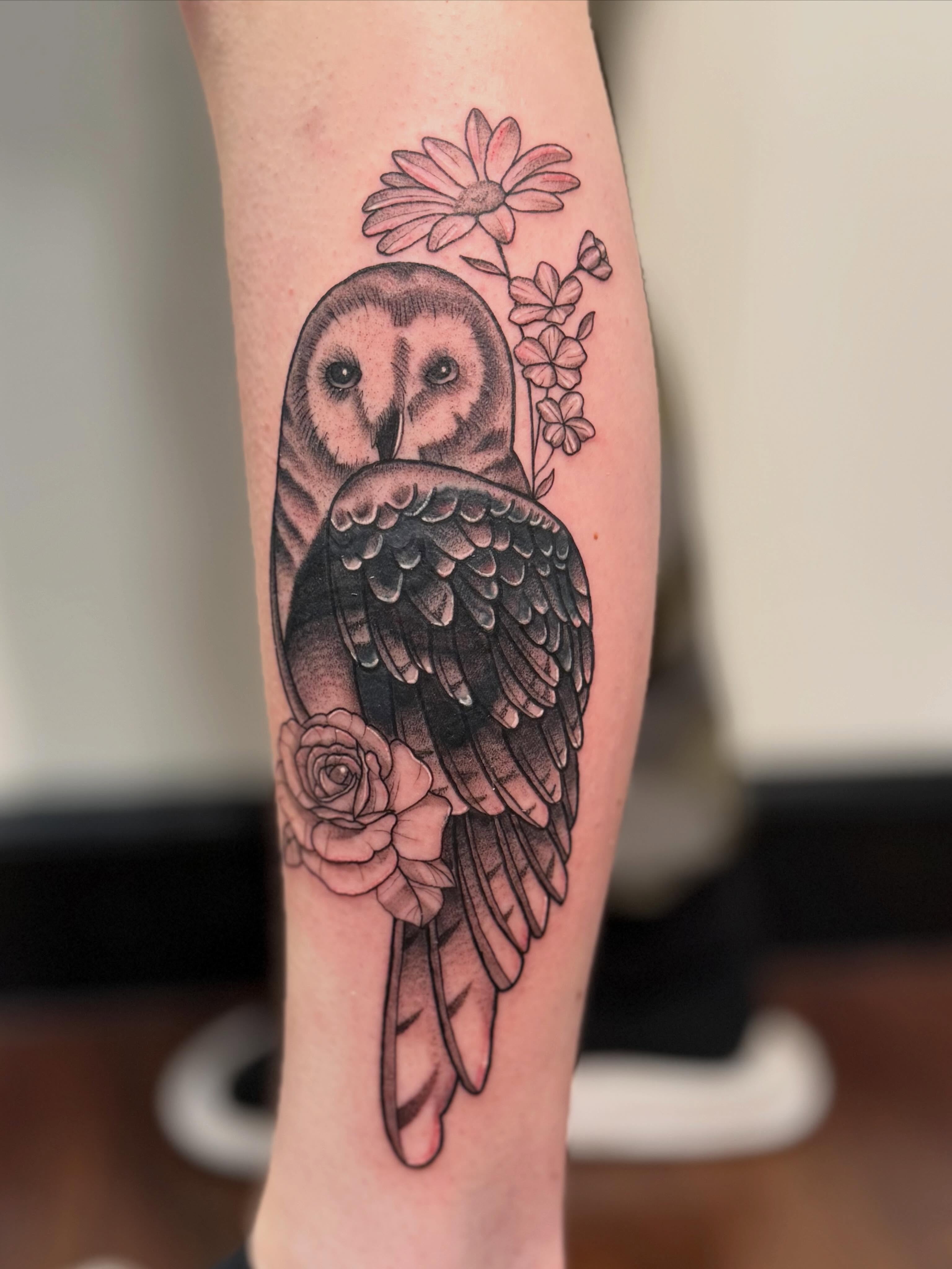 Tattoo by @maddyctattoos — realism, black_and_grey