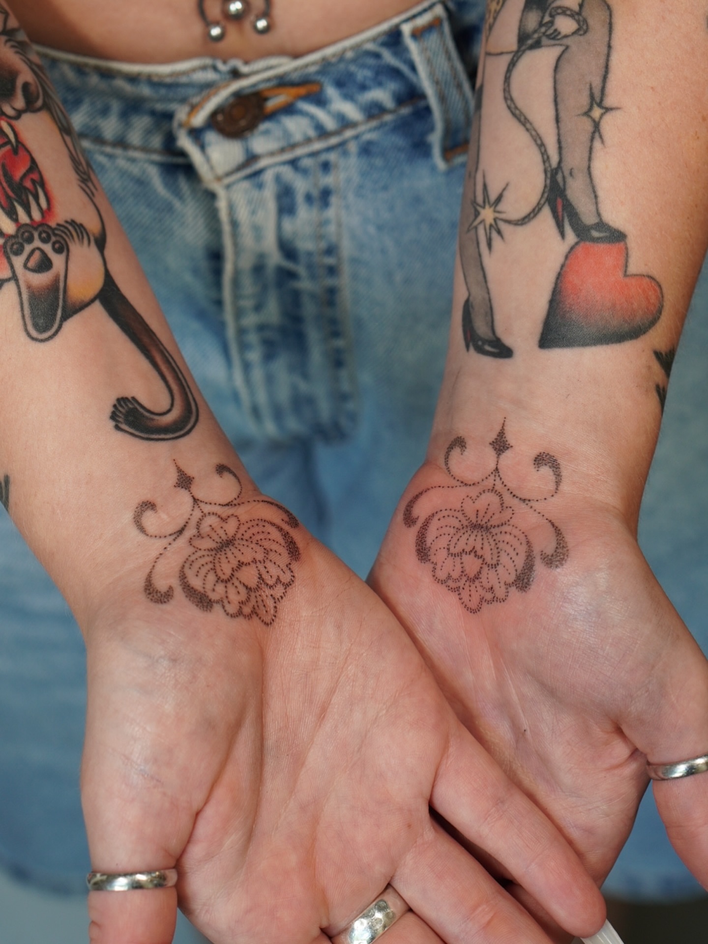 Tattoo by @poeticpokes — dotwork