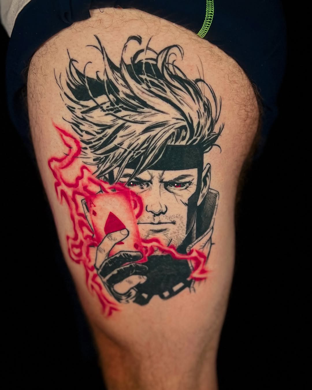 Tattoo by @snakesanddaggers — anime, black_and_grey