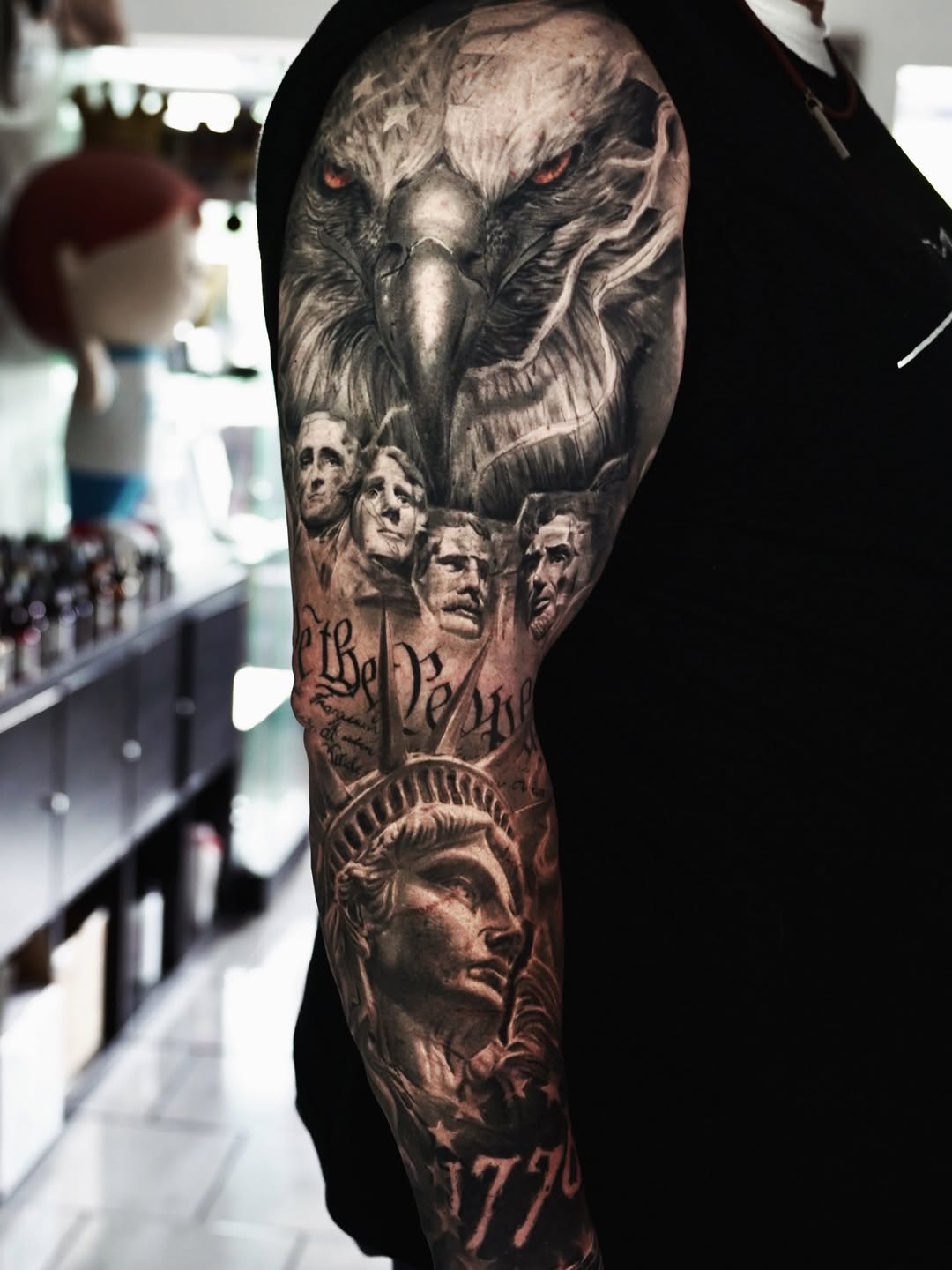 Tattoo by @xxtattoochrisxx — realism, black_and_grey