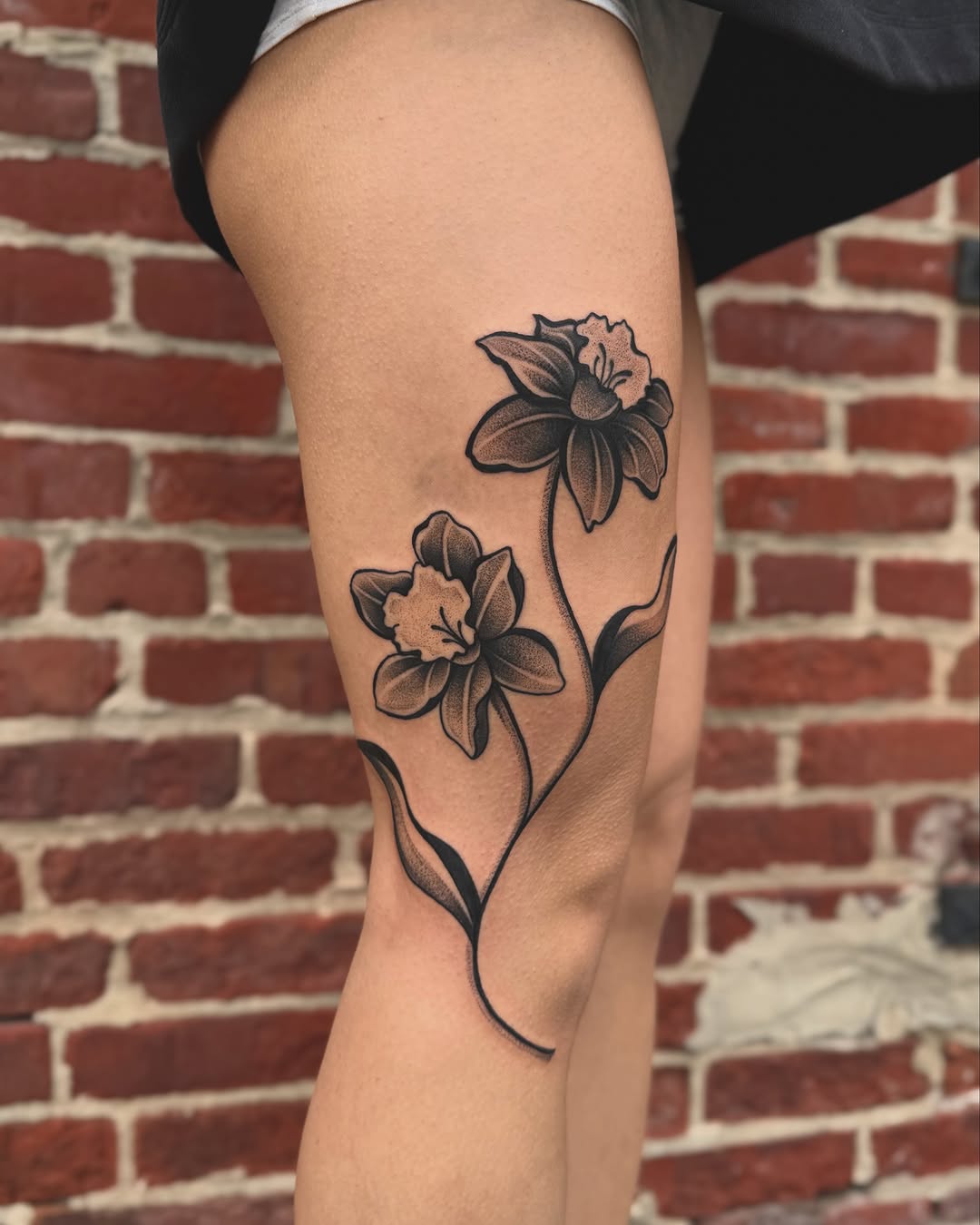 Tattoo by @slightlyorange — dotwork, black_and_grey