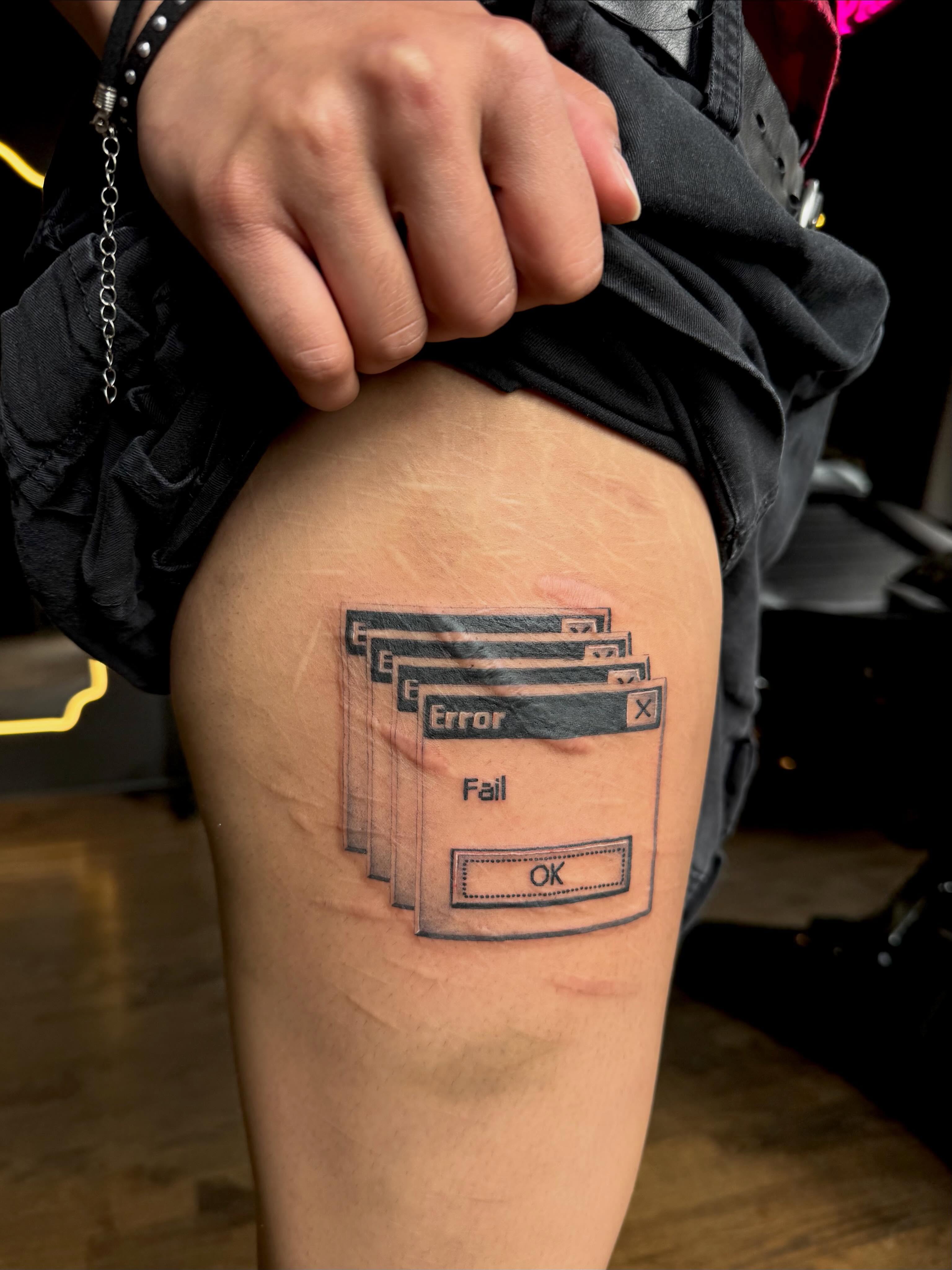 Tattoo by @lilztatz — black_and_grey