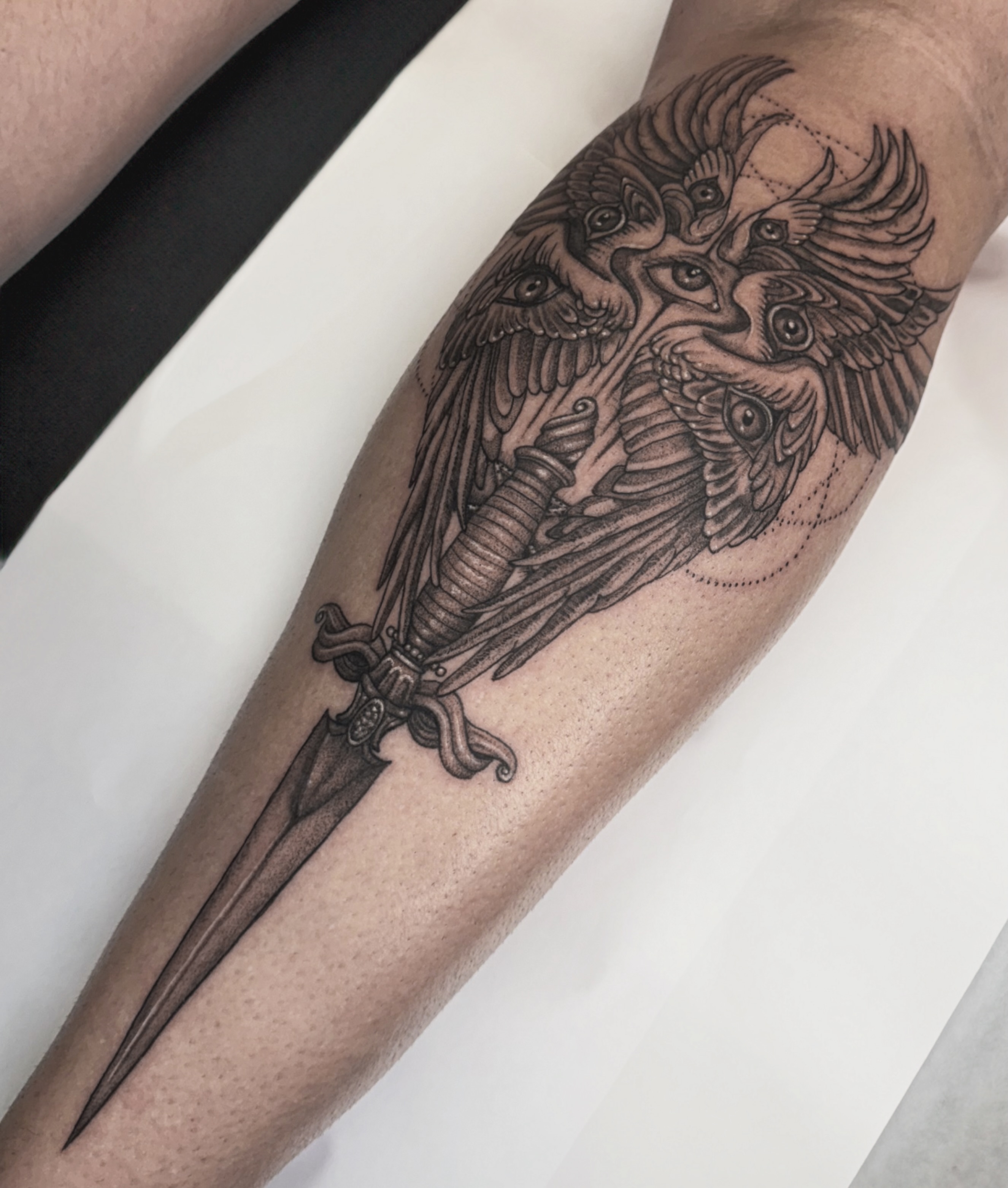 Tattoo by @ajollytattoo — black_and_grey, realism
