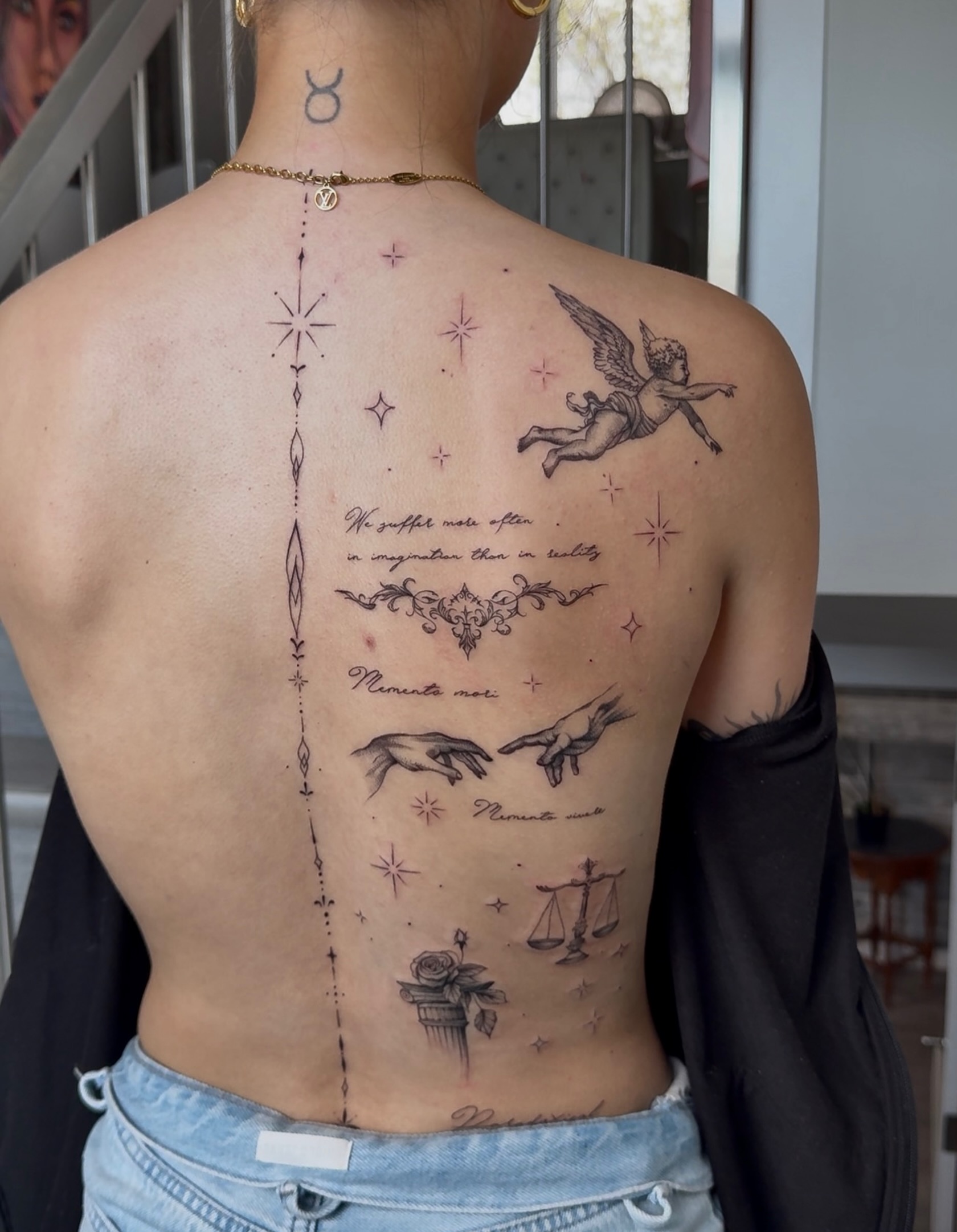 Tattoo by @hosannatattoo — geometric, dotwork
