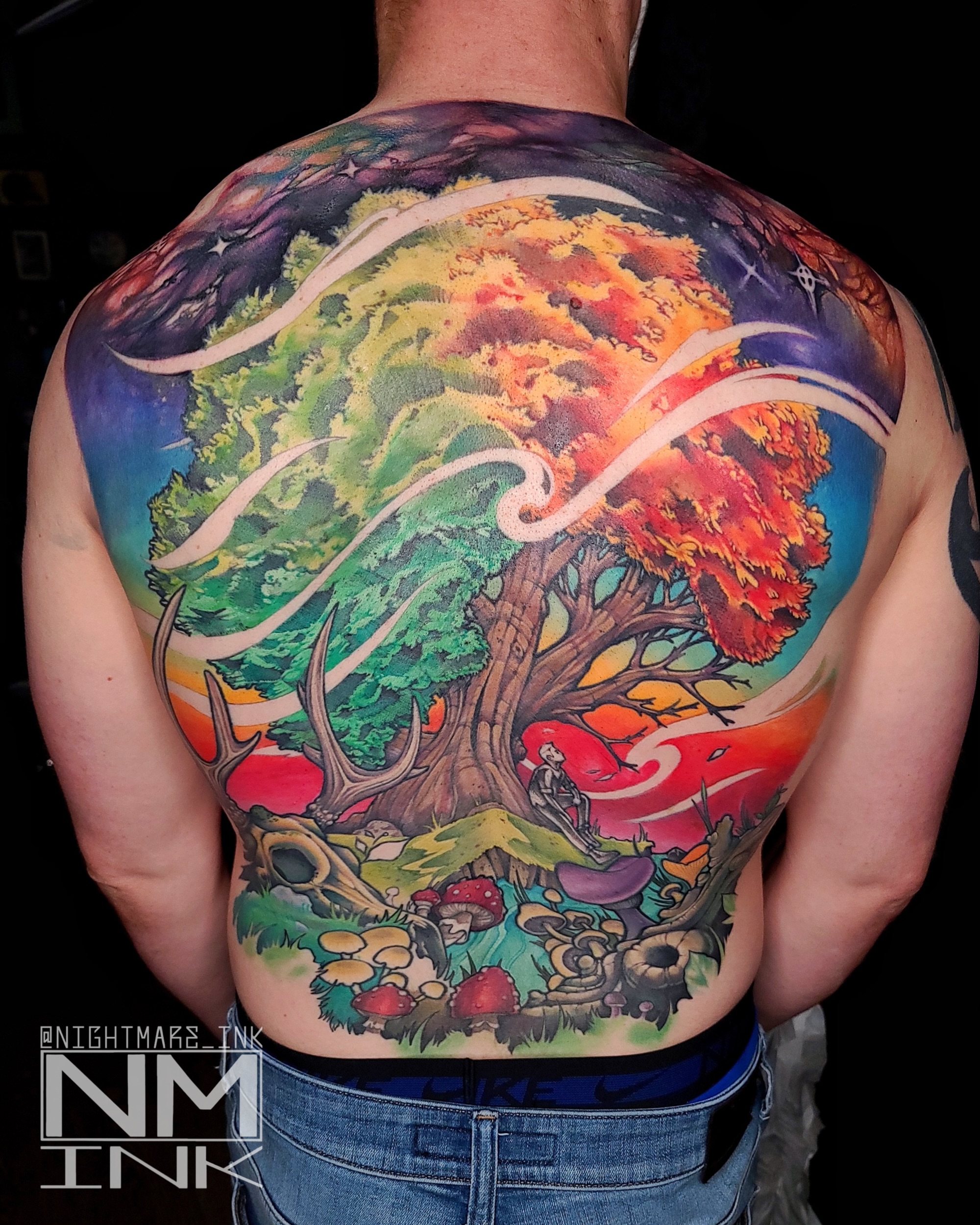 Tattoo by @nightmare_ink — illustrative, watercolor