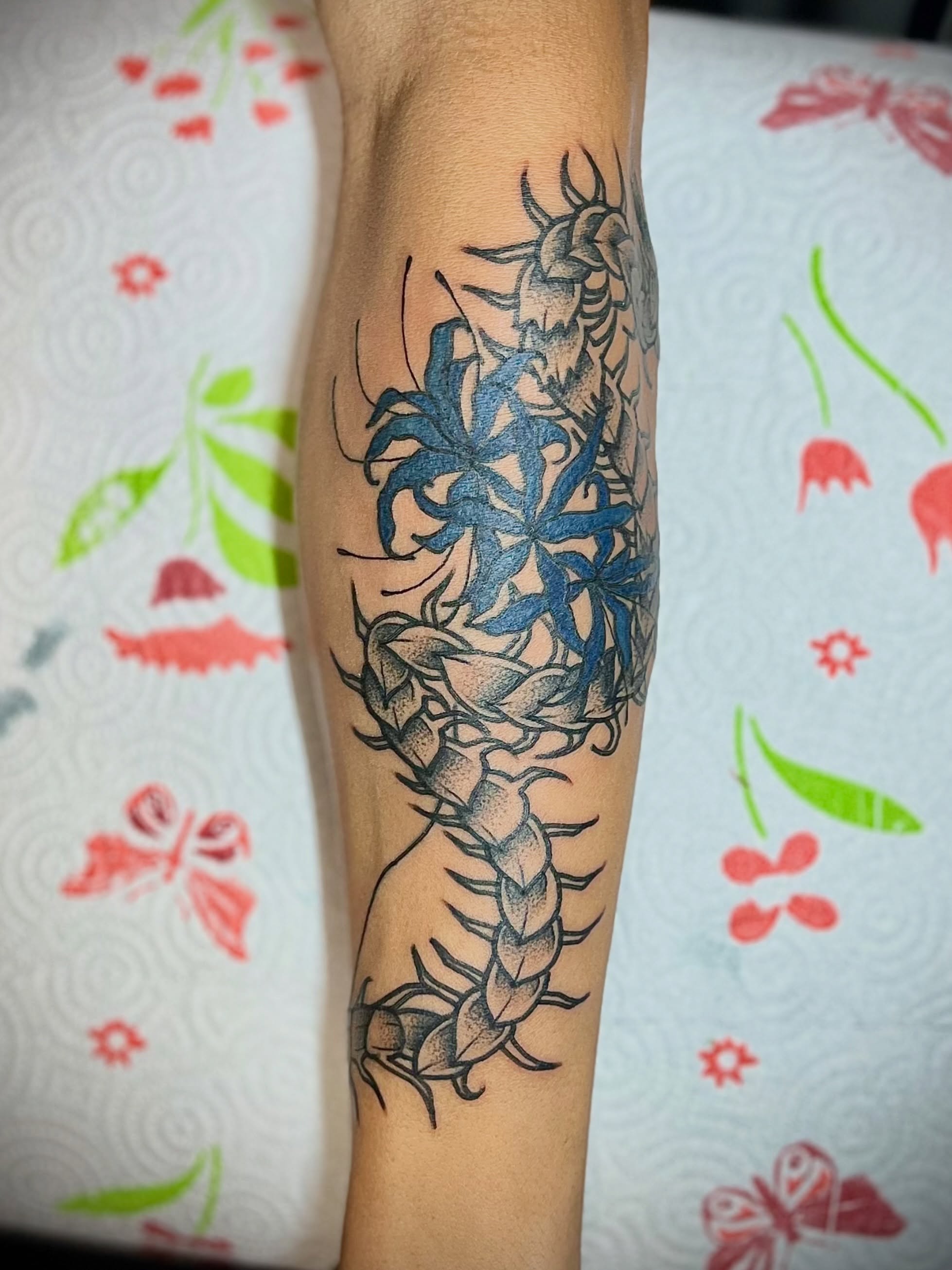 Tattoo by @cursedskintattoos — dotwork