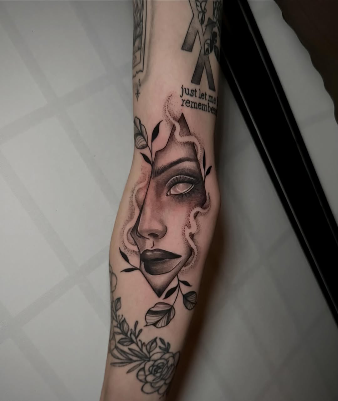 Tattoo by @artbymeganm — black_and_grey, realism