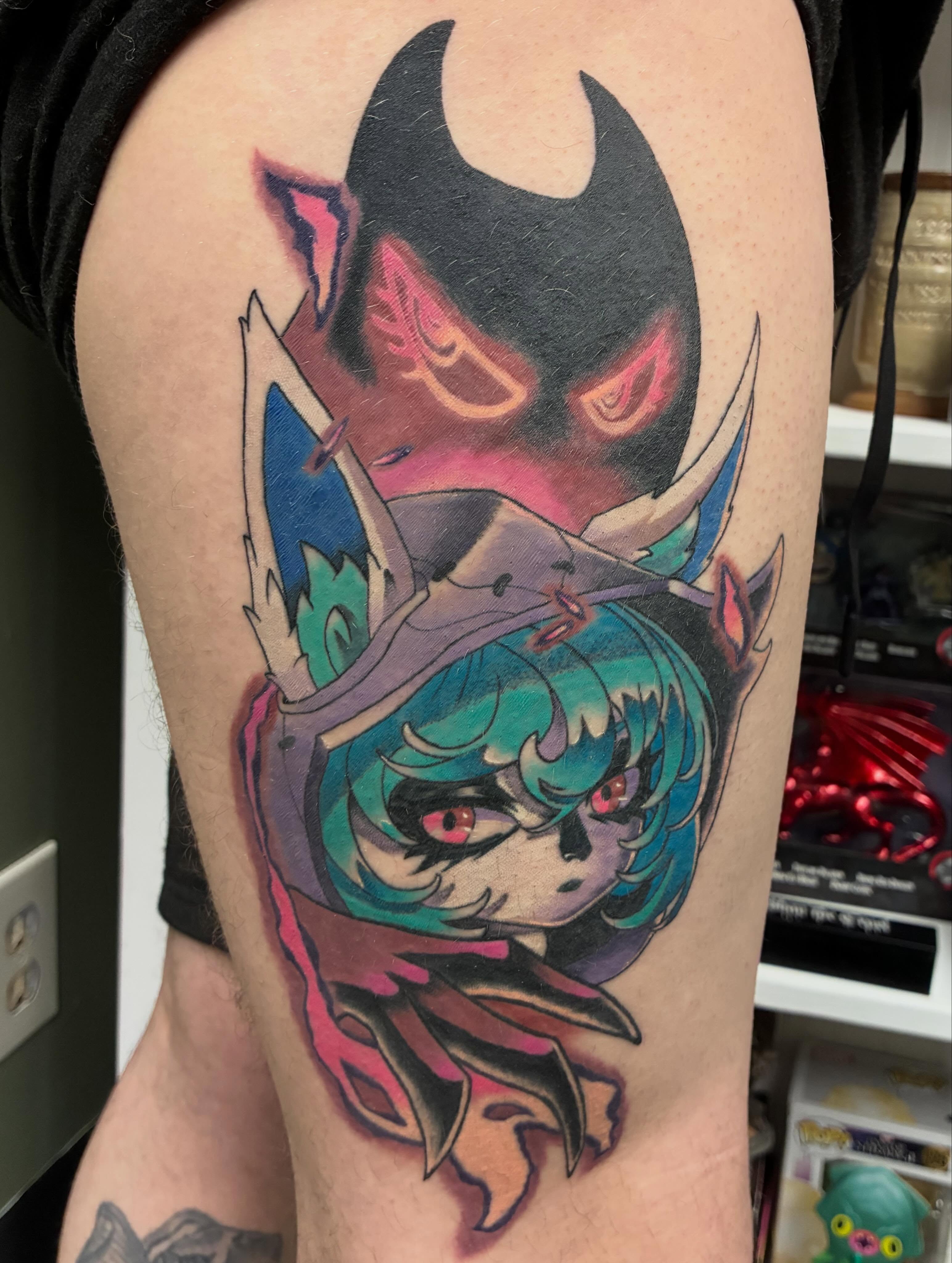 Tattoo by @jakeslayskrakens β anime, dotwork