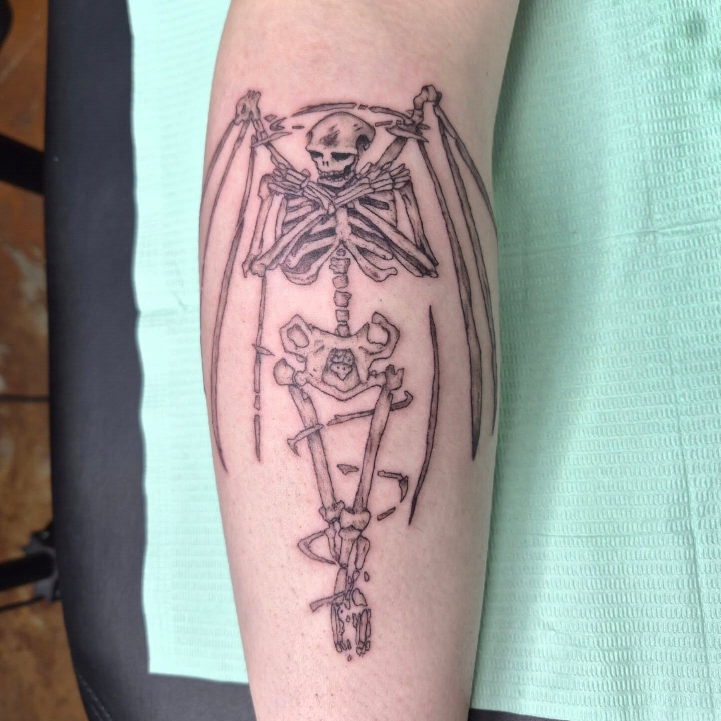 Tattoo by @therealchrisbell — black_and_grey, dark_realism