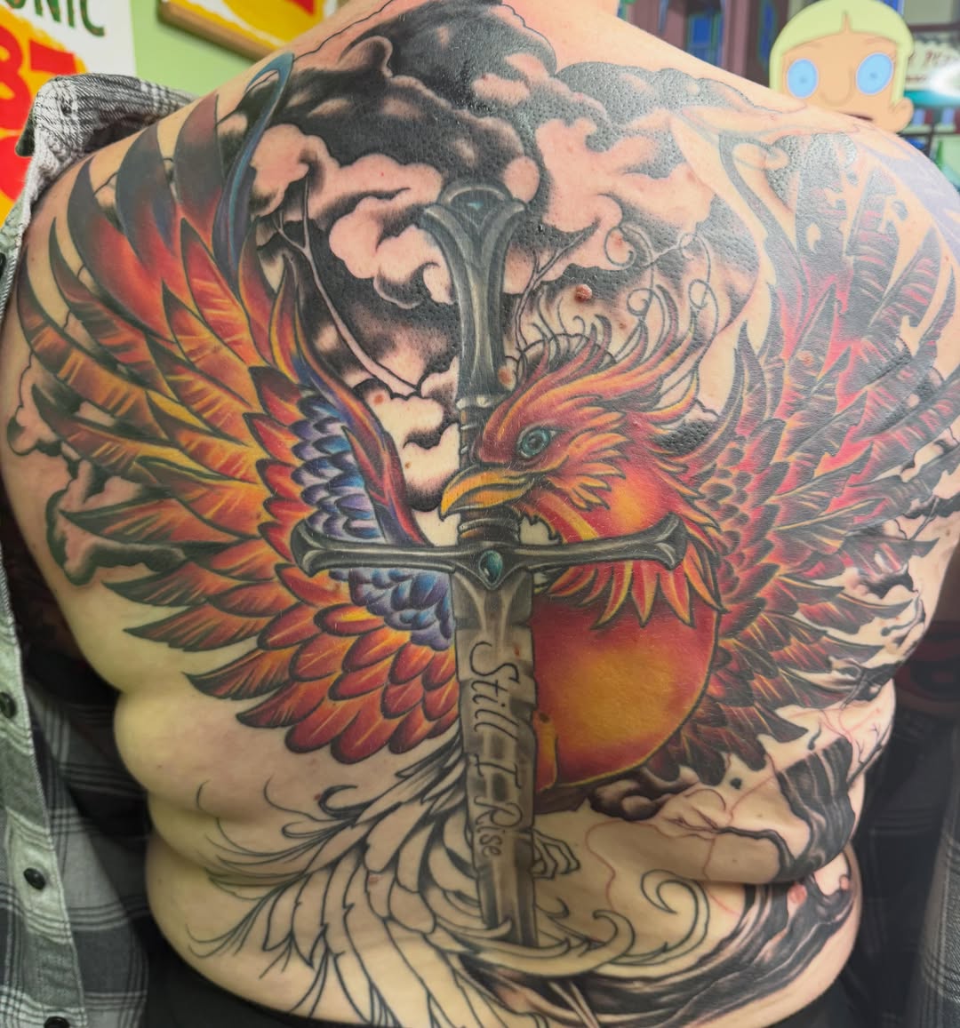 Tattoo by @tattoosbywoody — american_traditional, dotwork