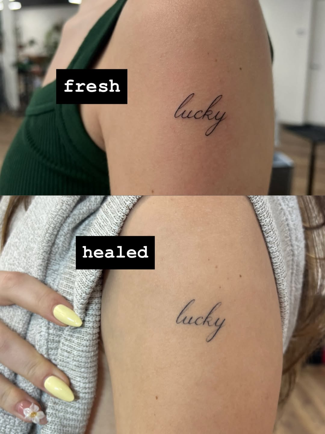 Tattoo by @madaciide — lettering_script, fine_line