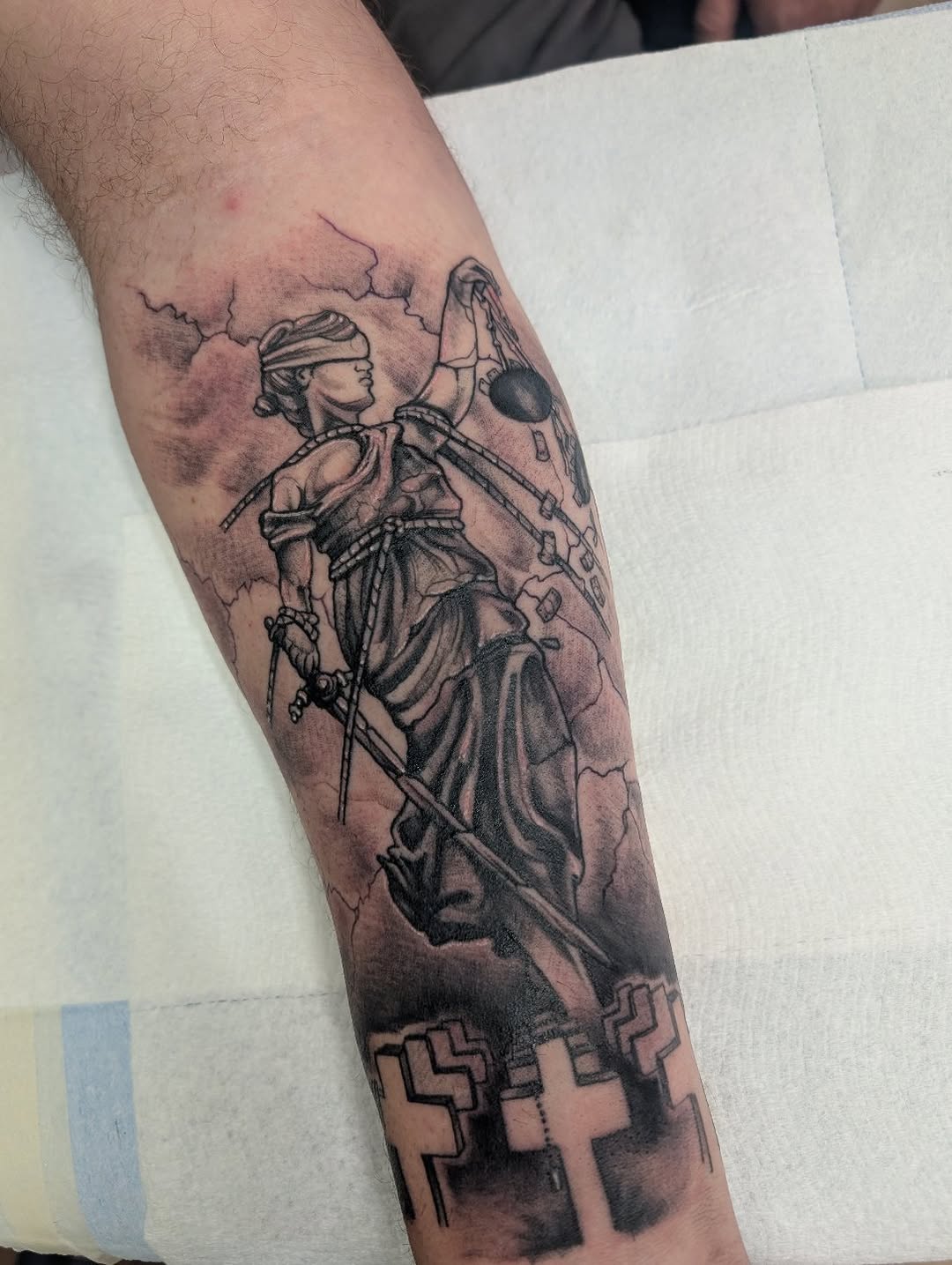 Tattoo by @haleygunz — black_and_grey, realism