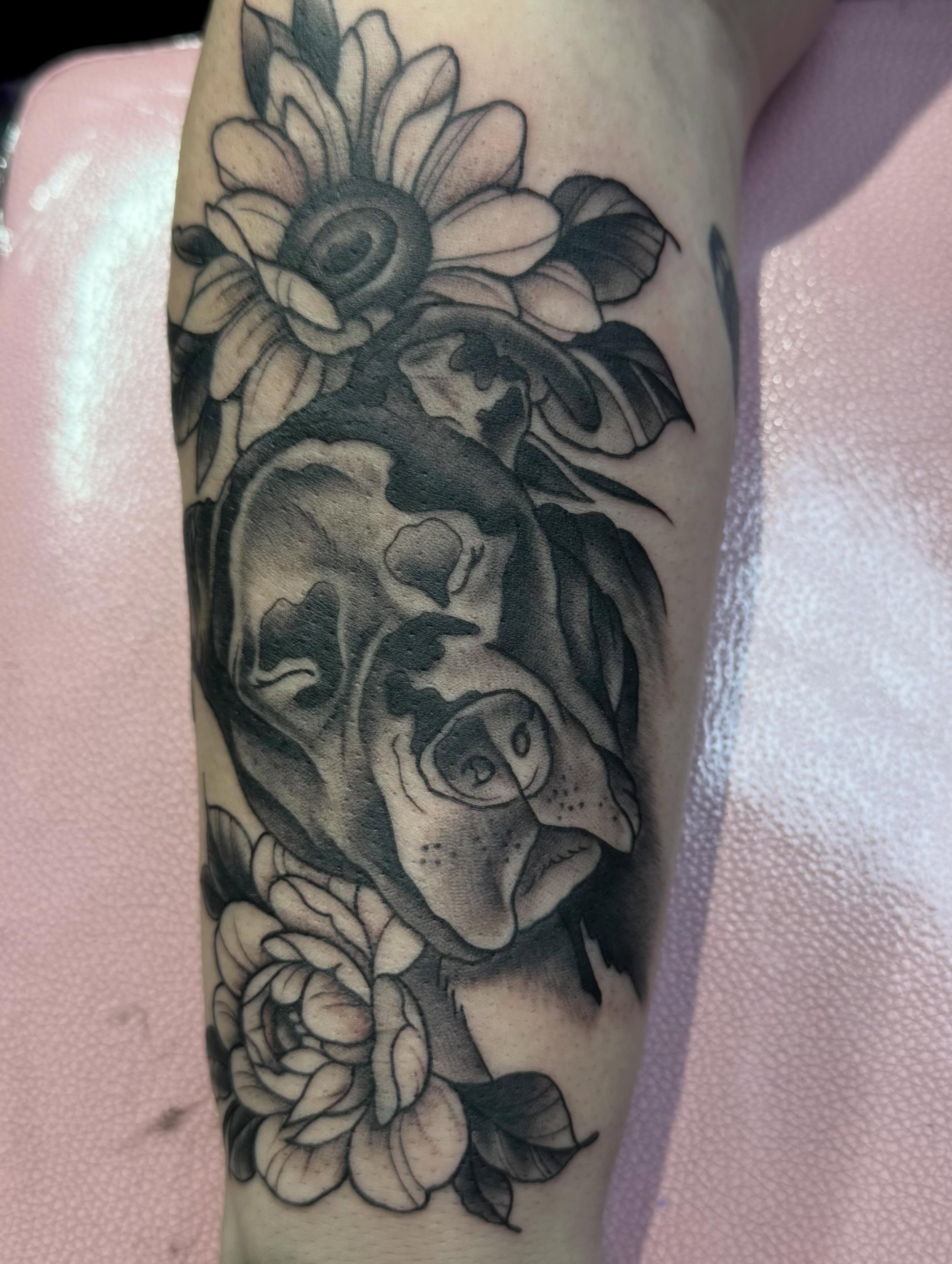 Tattoo by @kaliirisart — black_and_grey, realism