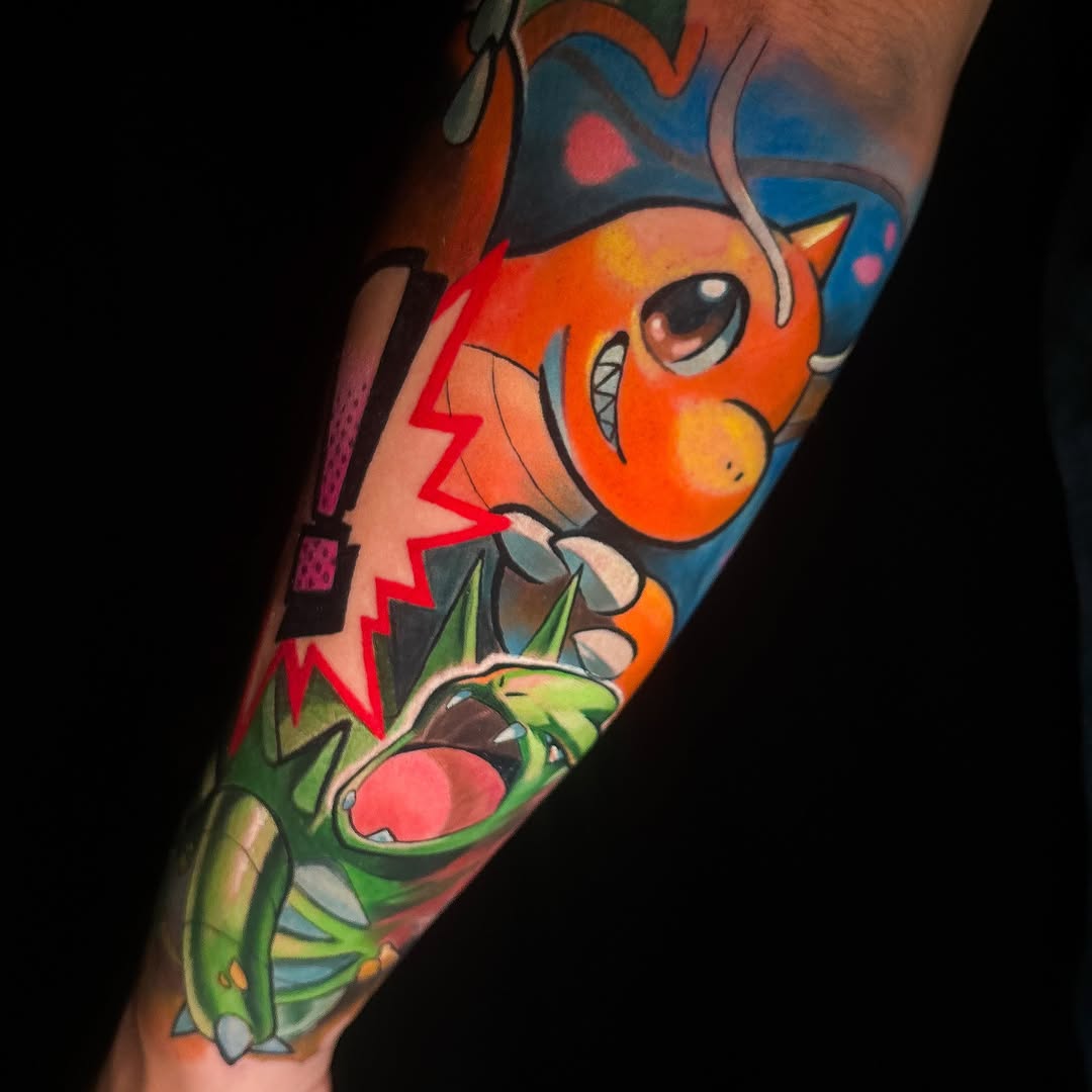 Tattoo by @ktd_tat2 — new_school, anime