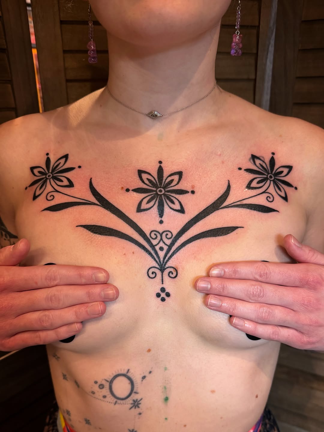 Tattoo by @cosmic___karma — ornamental, fine_line