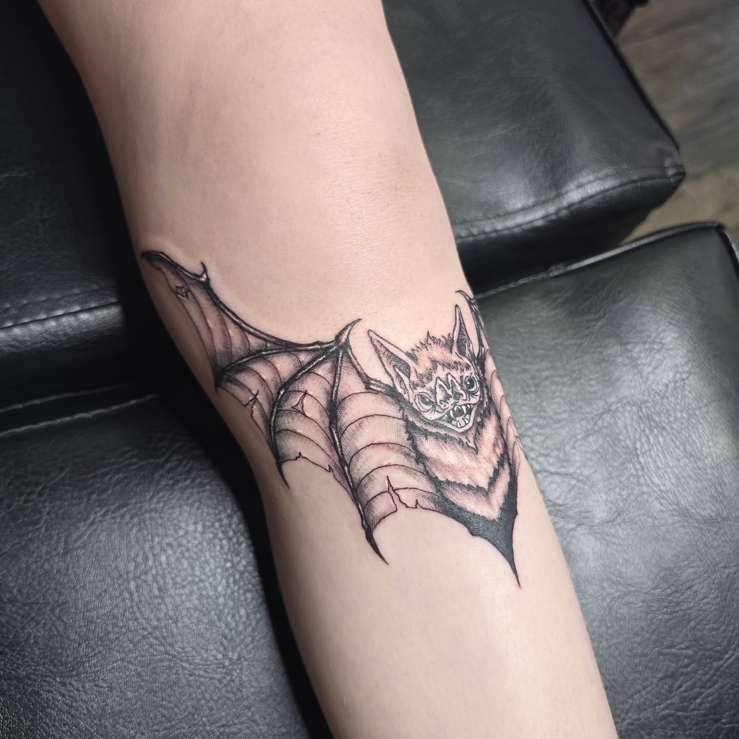 Tattoo by @dark_altar_tattoo — black_and_grey
