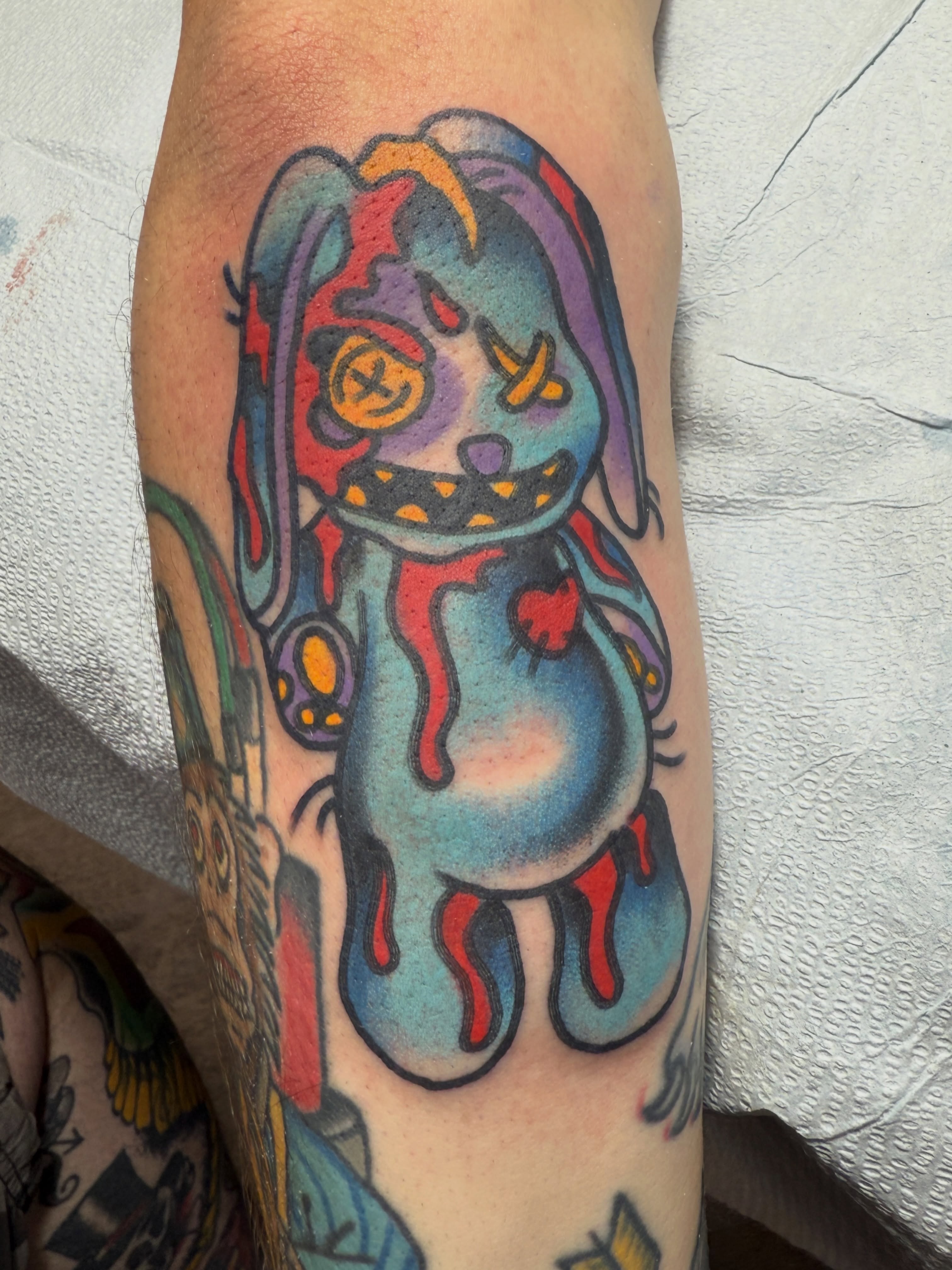 Tattoo by @dminus12 — american_traditional, dotwork