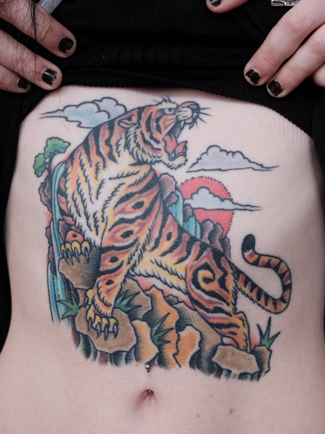 Tattoo by @oldzakwill — japanese_irezumi, american_traditional